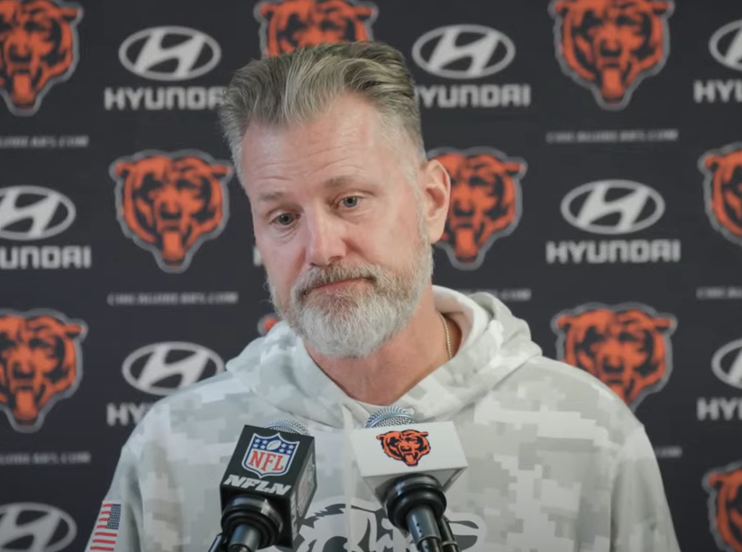 Bears head coach Matt Eberflus addresses the media following Week 10 loss to the Patriots.