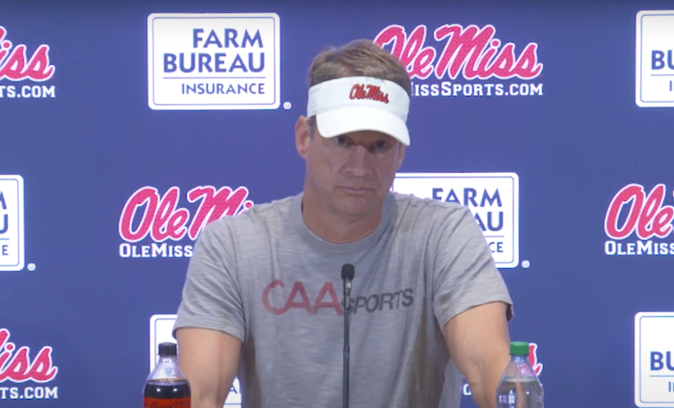 Lane Kiffin meeting with Ole Miss press on Monday November 11th following huge win over Georgia.