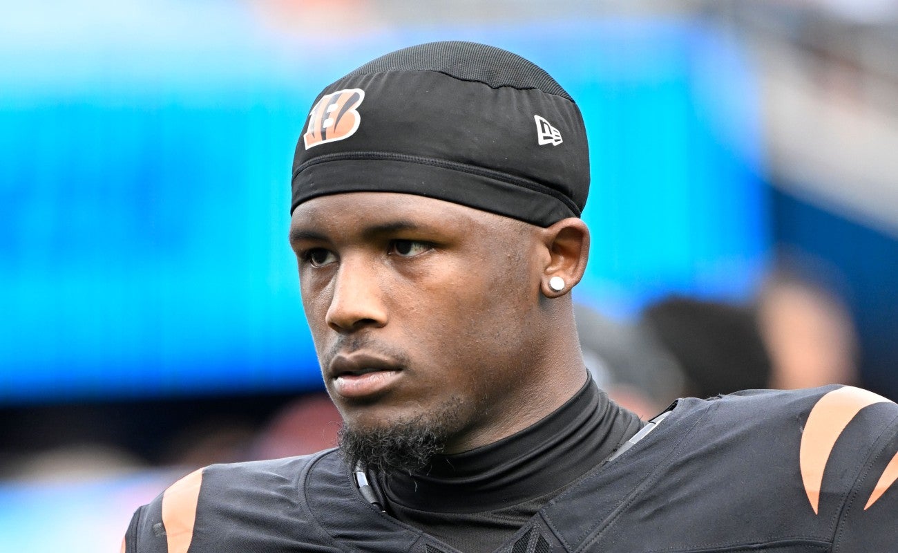 Sep 29, 2024; Charlotte, North Carolina, USA; Cincinnati Bengals wide receiver Tee Higgins (5) comes off the field after the game at Bank of America Stadium.