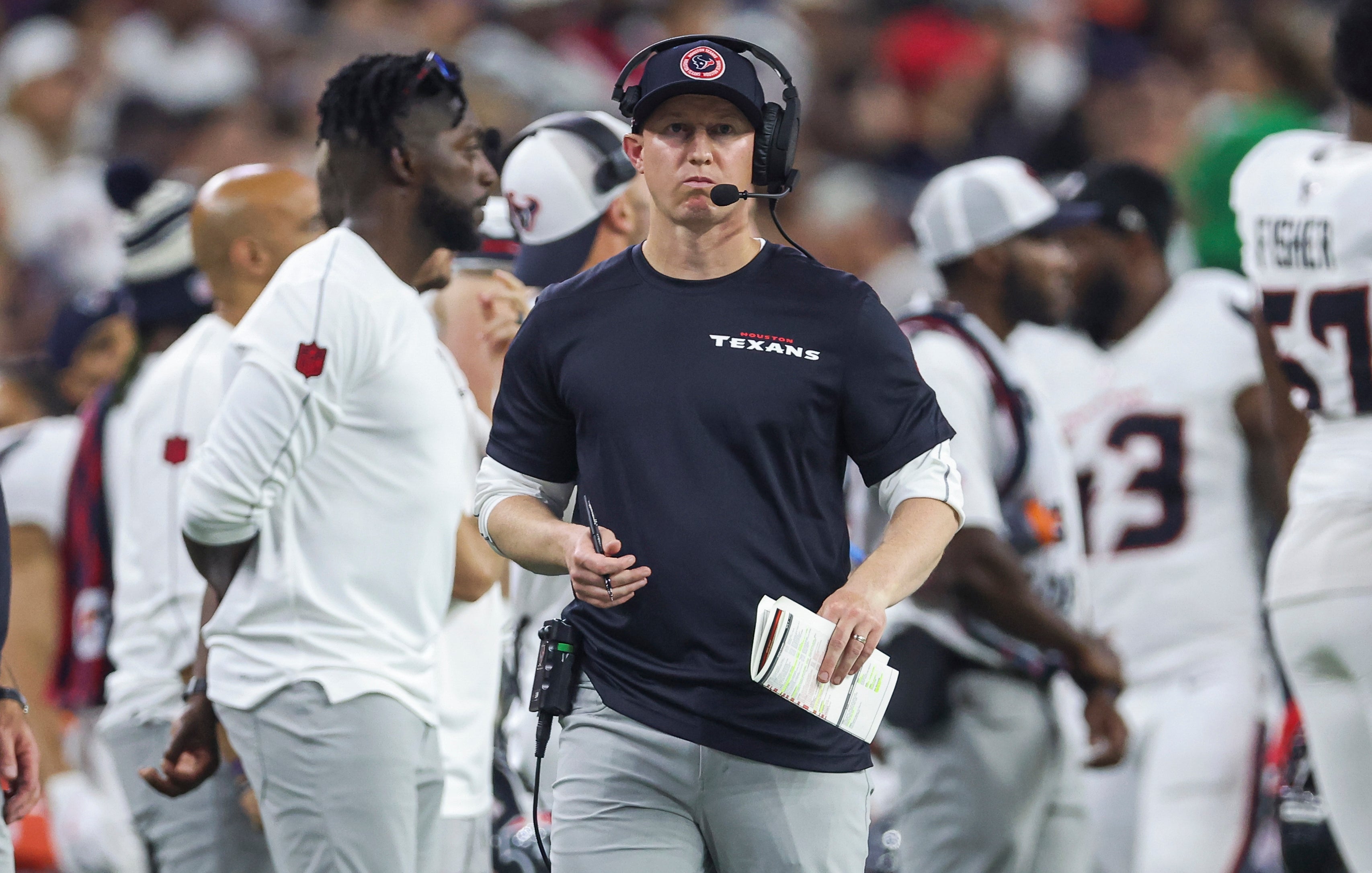 Houston texans offensive coordinator Bobby Slowik