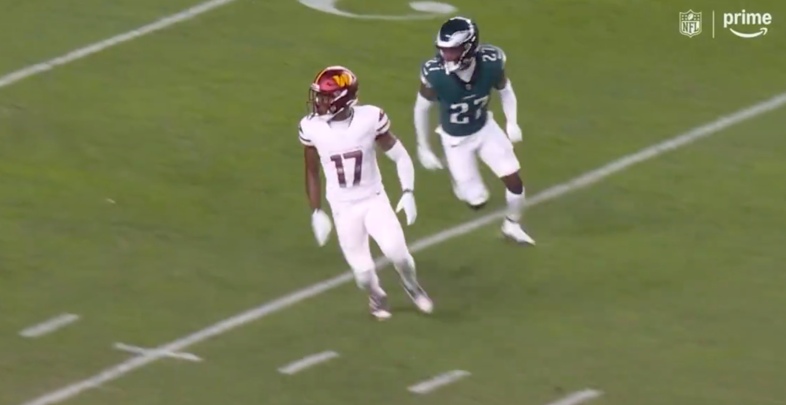 Philadelphia Eagles rookie cornerback Quinyon Mitchell shuts down Washington Commanders star receiver Terry McLaurin