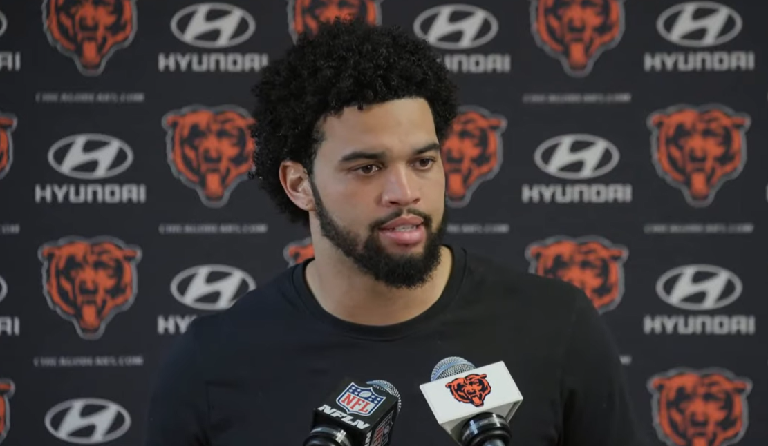 Caleb Williams addresses the media following Week 11 loss.