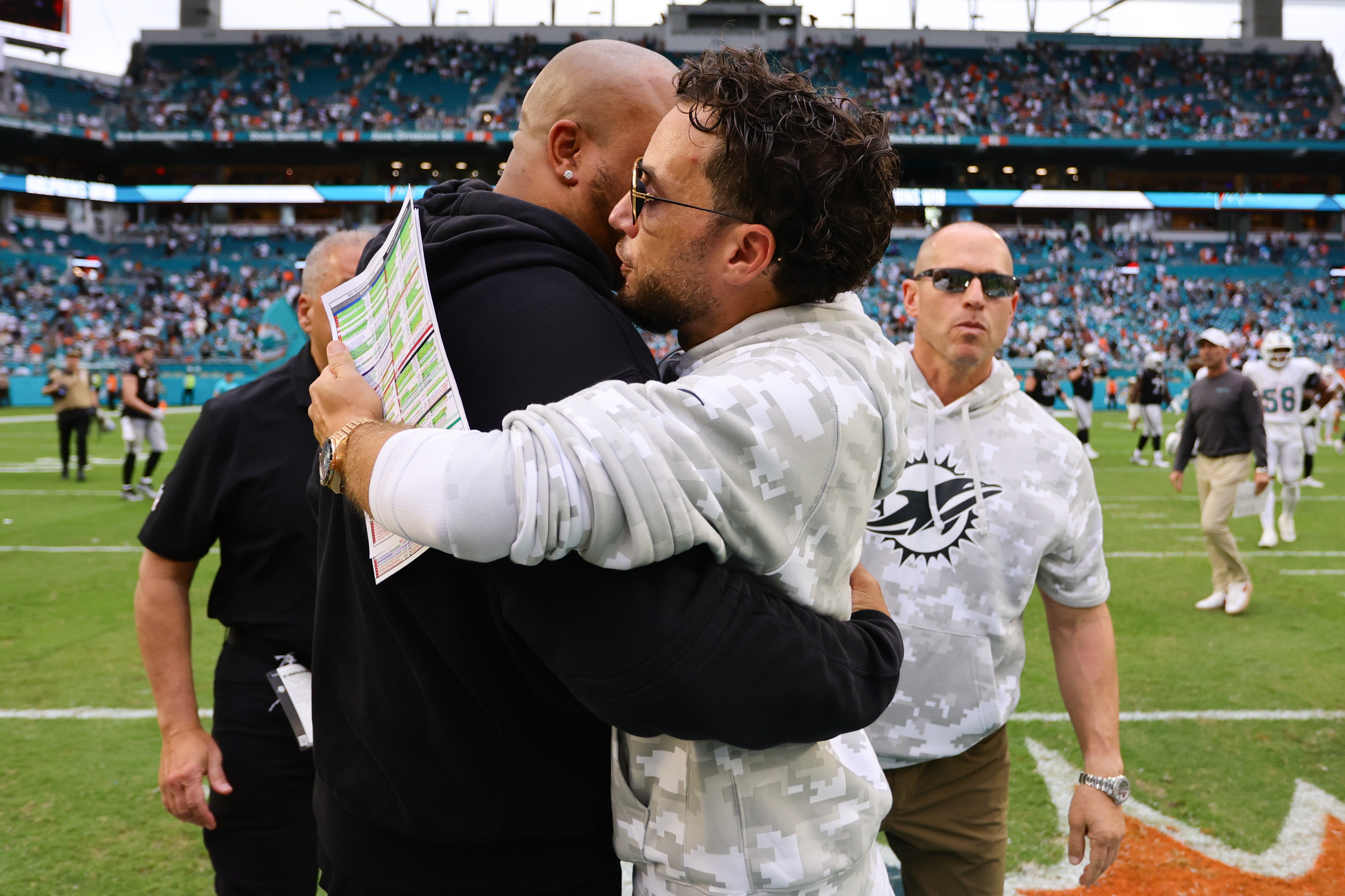 Las Vegas Raiders Antonio Pierce Mike McDaniel Miami Dolphins