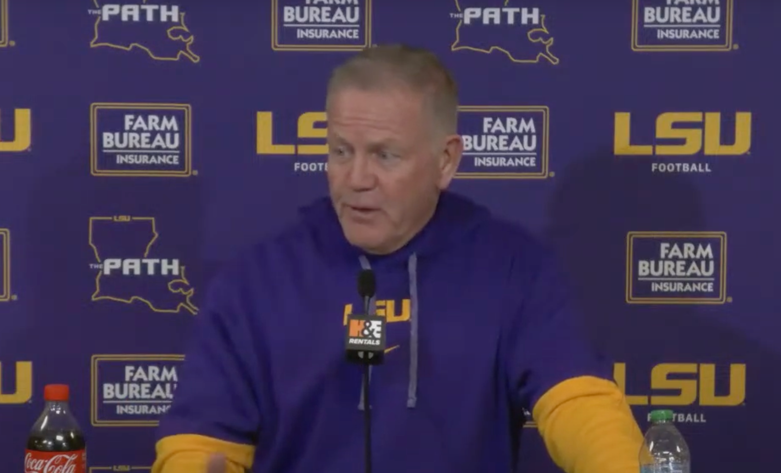 LSU head coach Brian Kelly
