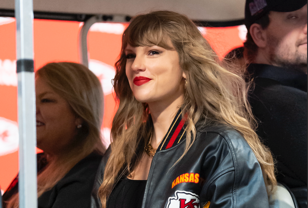 Nov 4, 2024; Kansas City, Missouri, USA; Recording artist Taylor Swift arrives prior to a game between the Tampa Bay Buccaneers and the Kansas City Chiefs at GEHA Field at Arrowhead Stadium.