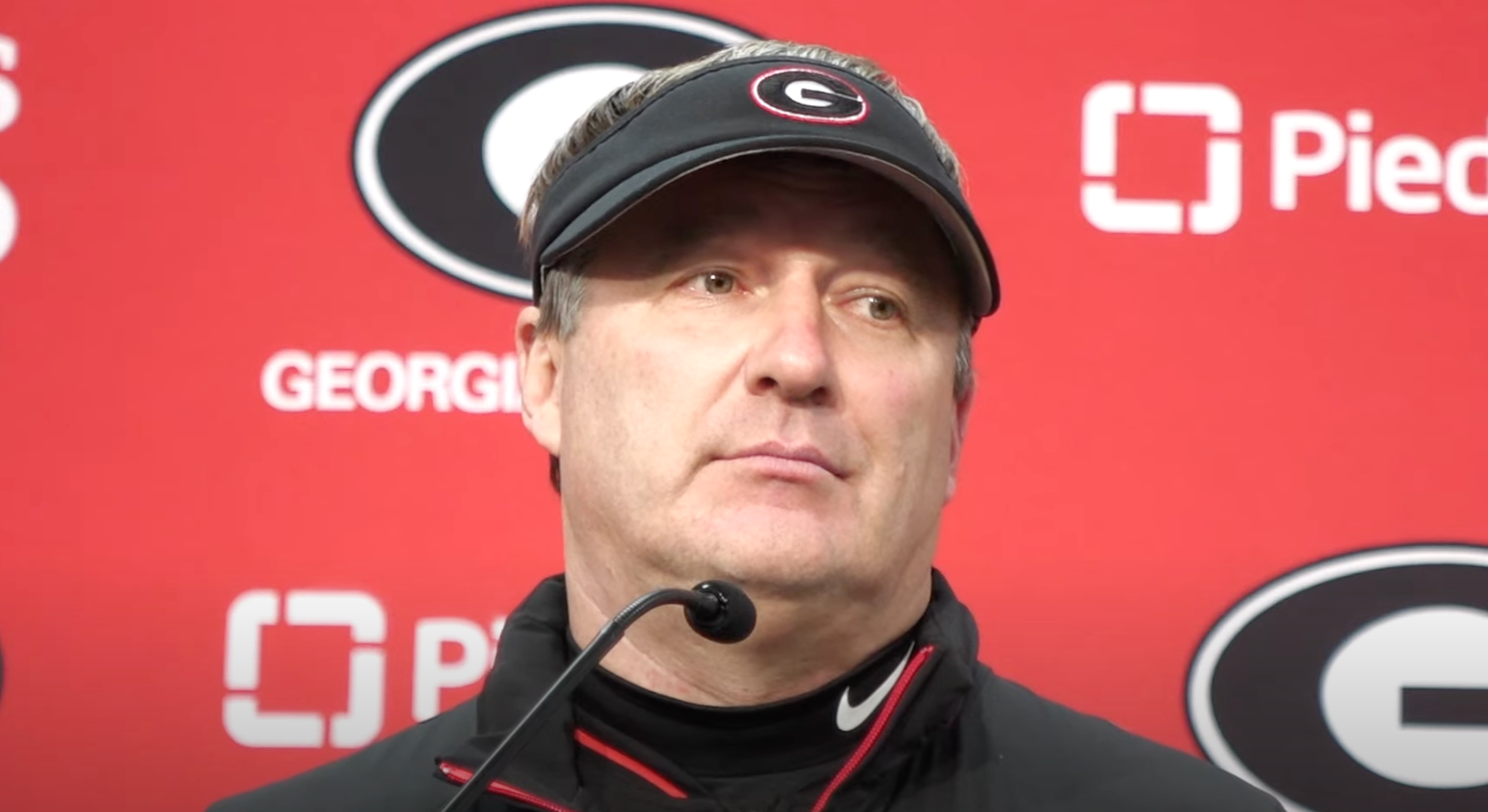 Georgia Bulldogs head coach Kirby Smart speaks to media follow win over Georgia Tech