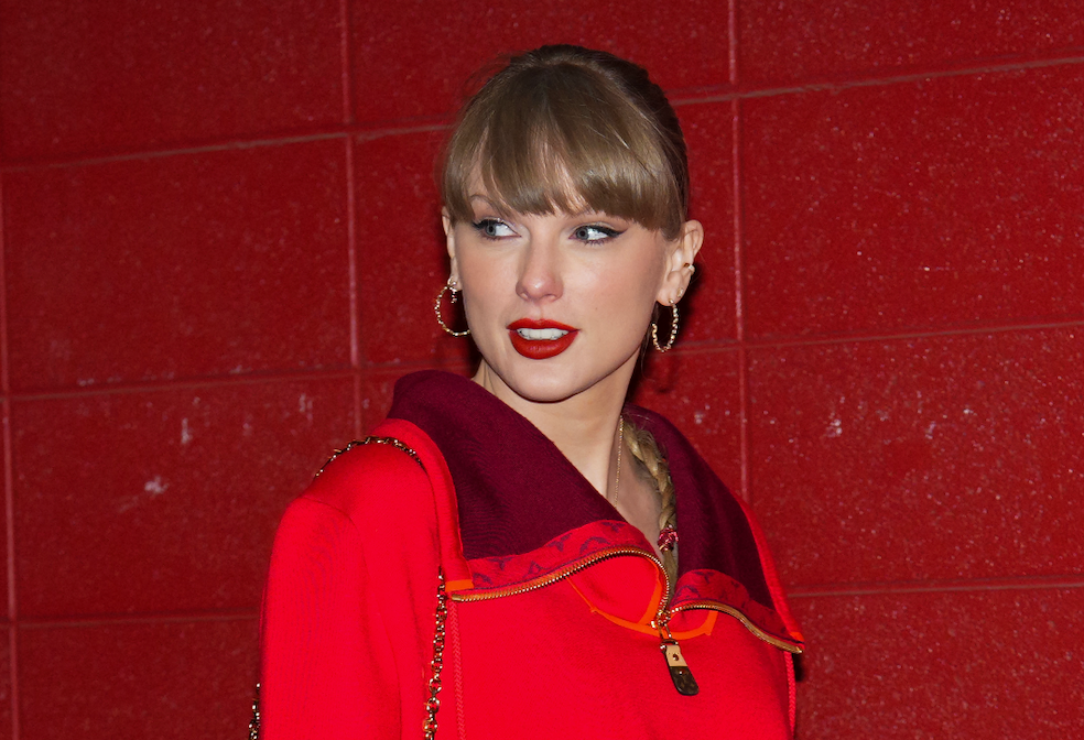 Nov 29, 2024; Kansas City, Missouri, USA; Recording artist Taylor Swift arrive prior to a game between the Kansas City Chiefs and the Las Vegas Raiders at GEHA Field at Arrowhead Stadium.