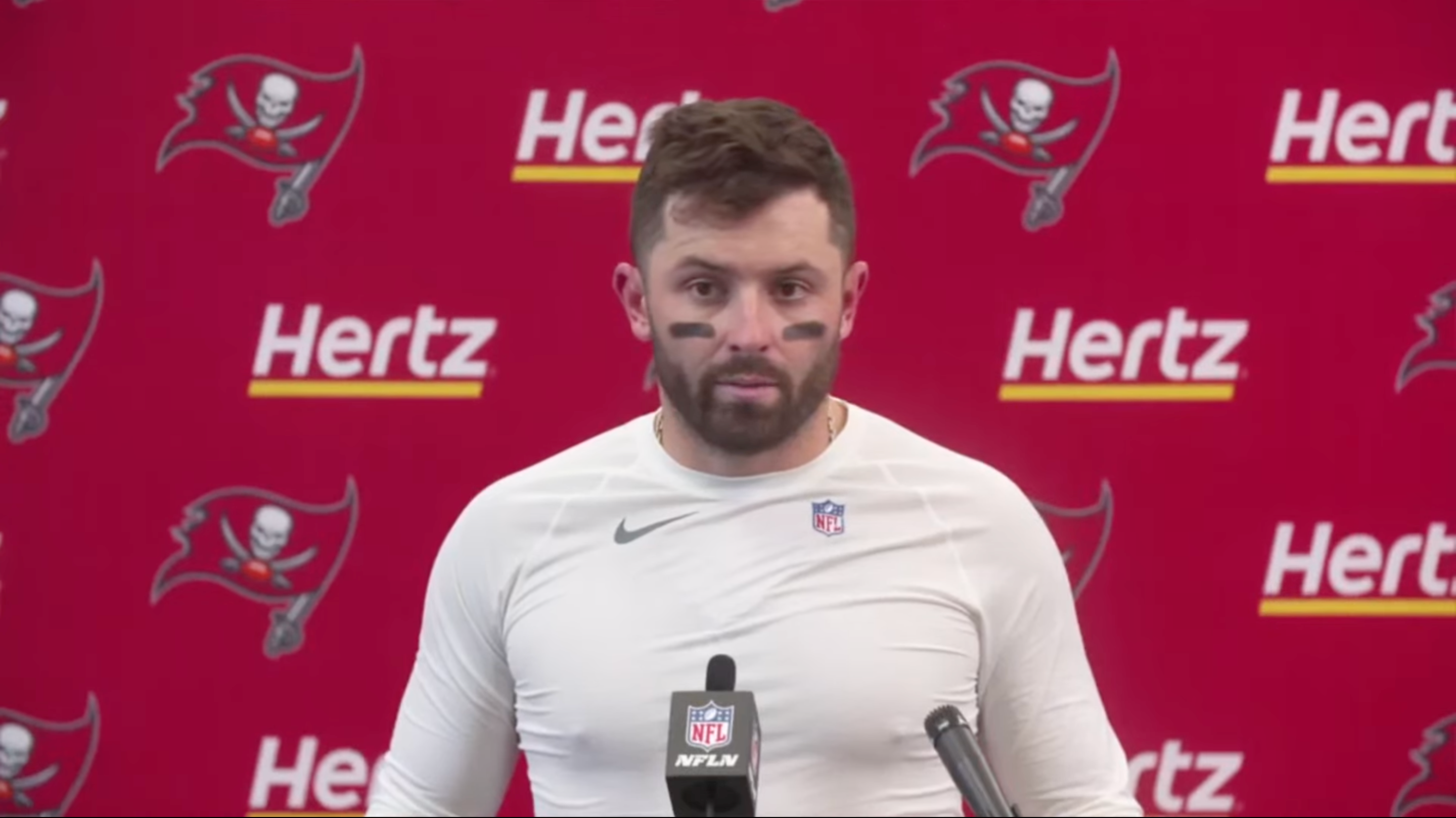 Baker Mayfield after the Bucs' overtime win over the Panthers.