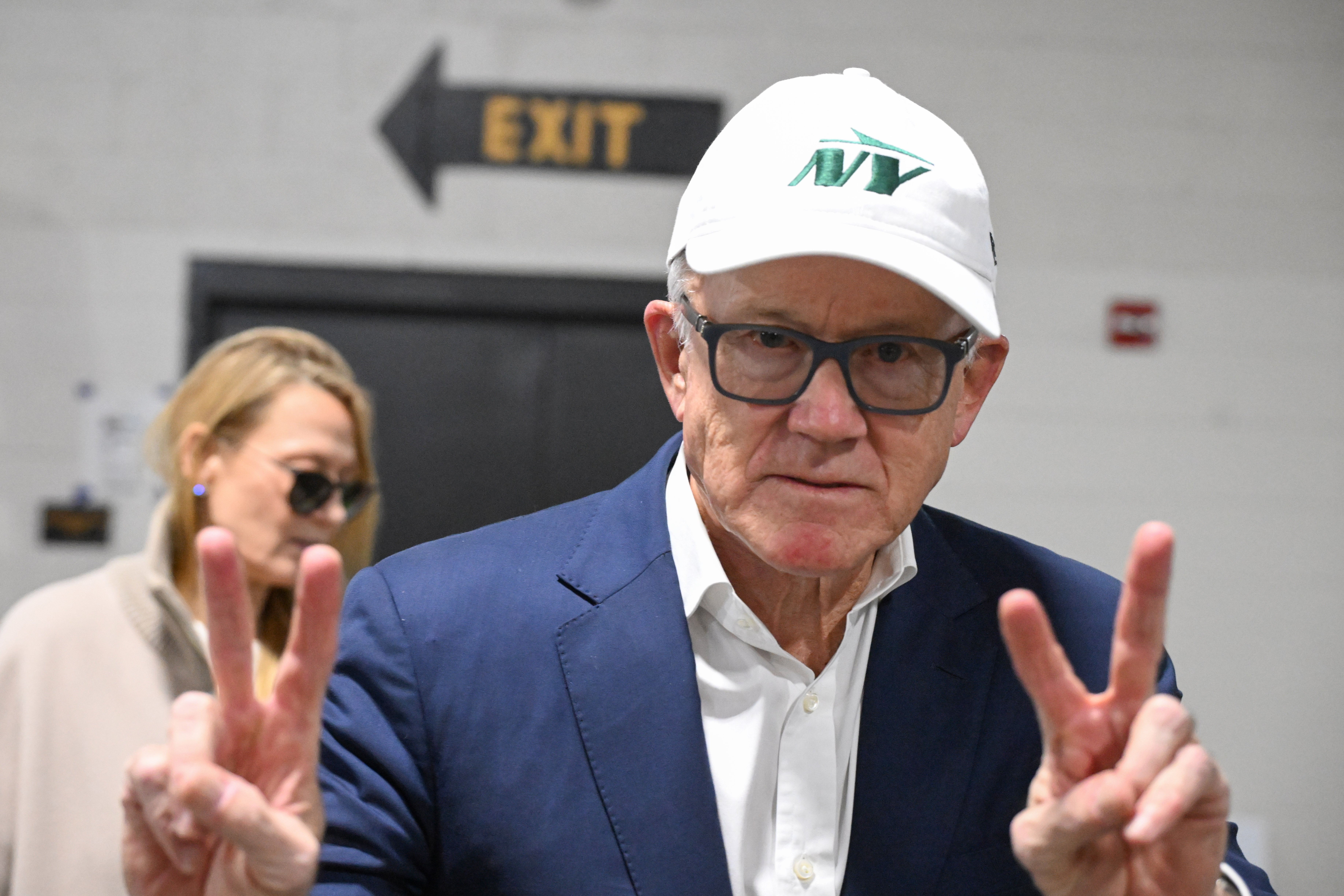 New York Jets owner Woody Johnson arrives for a game against the Pittsburgh Steelers at Acrisure Stadium.