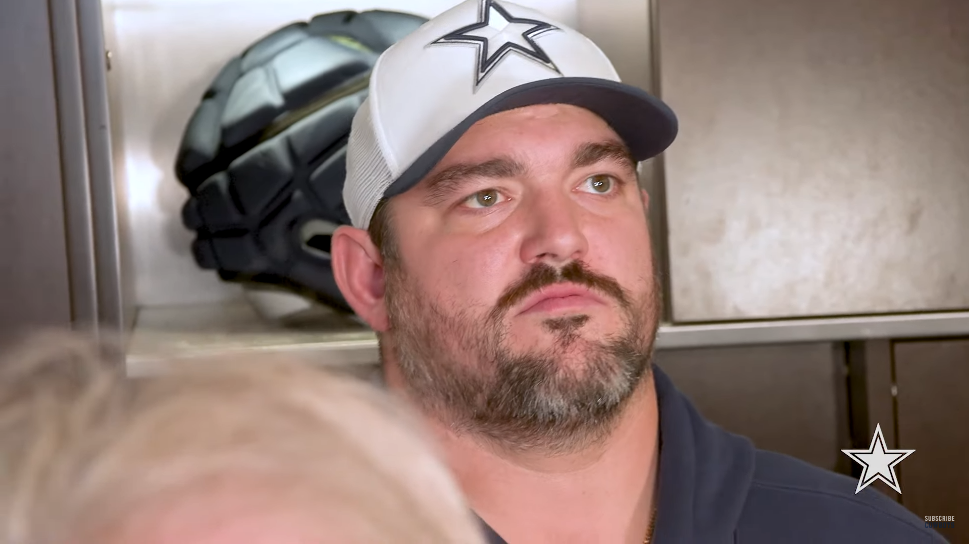 Zack Martin talks to the media after Dallas Cowboys announce season-ending injury.