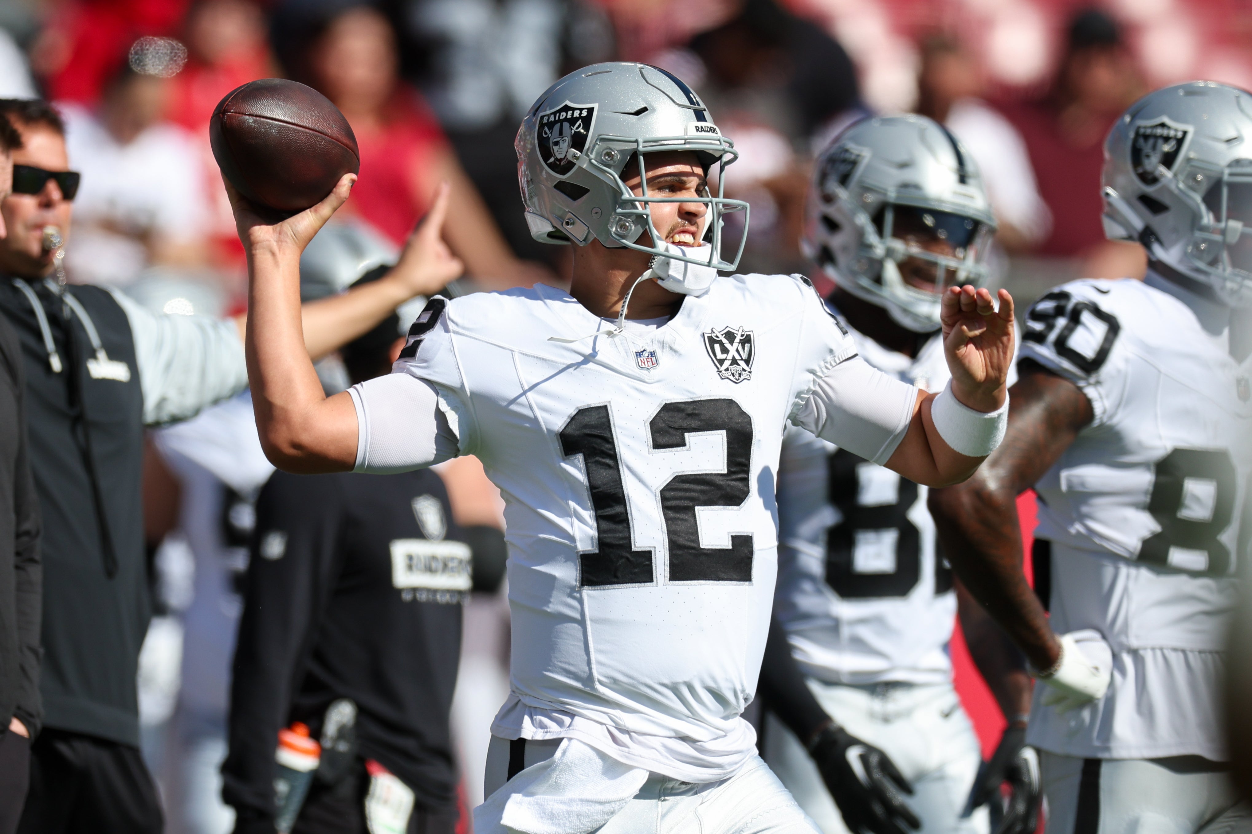 Las Vegas Raiders quarterback Aidan O'Connell