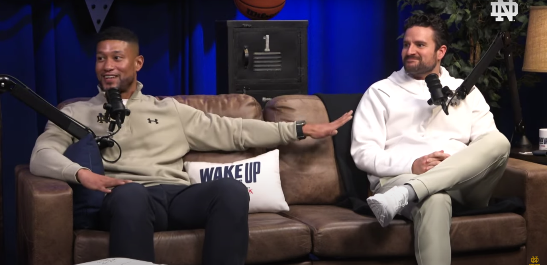 Notre Dame HC Marcus Freeman and GM Chad Bowden