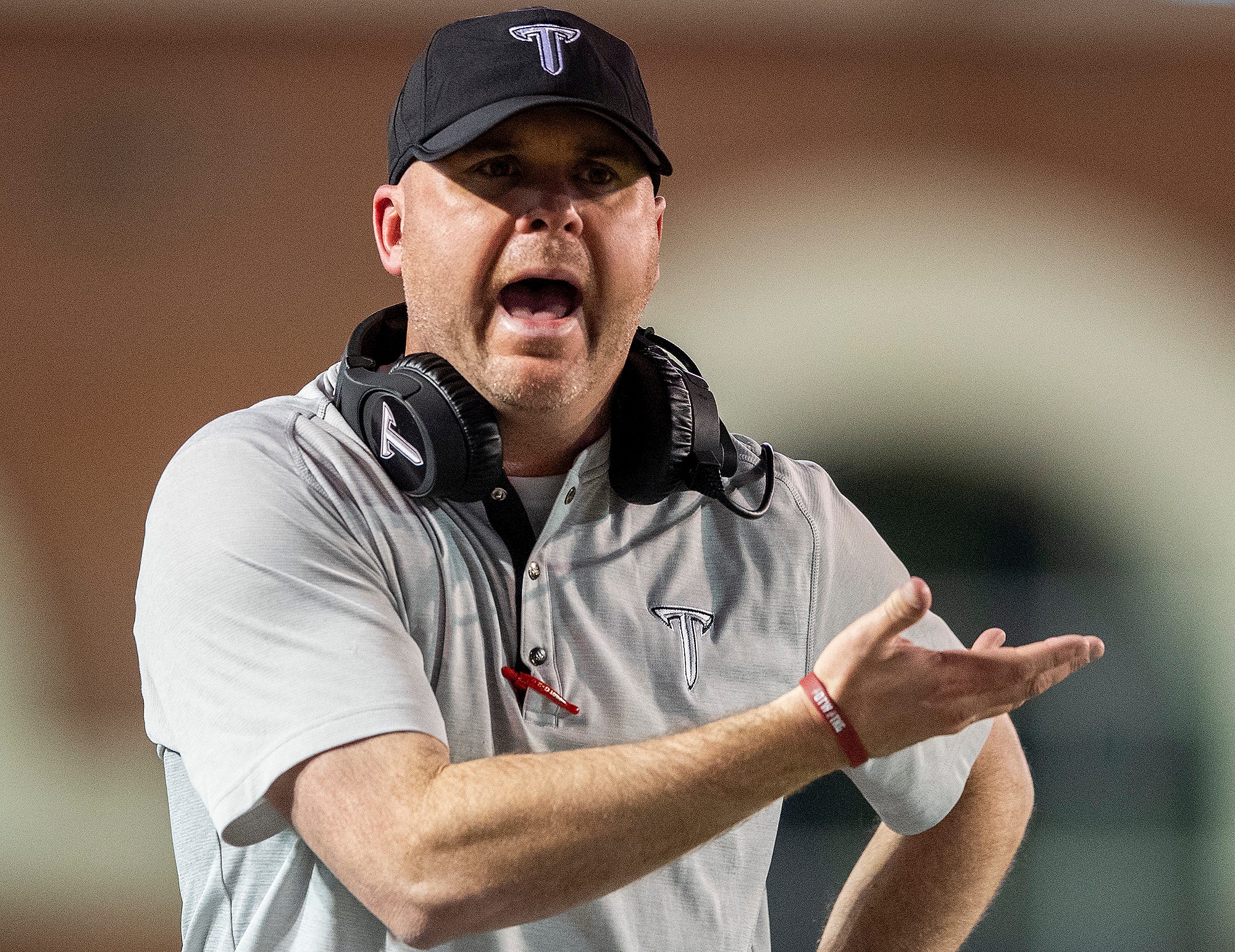 Troy head coach Chip Lindsey against Appalachian State in first half action on the Troy campus in Troy, Ala., on Friday, November 29, 2019.