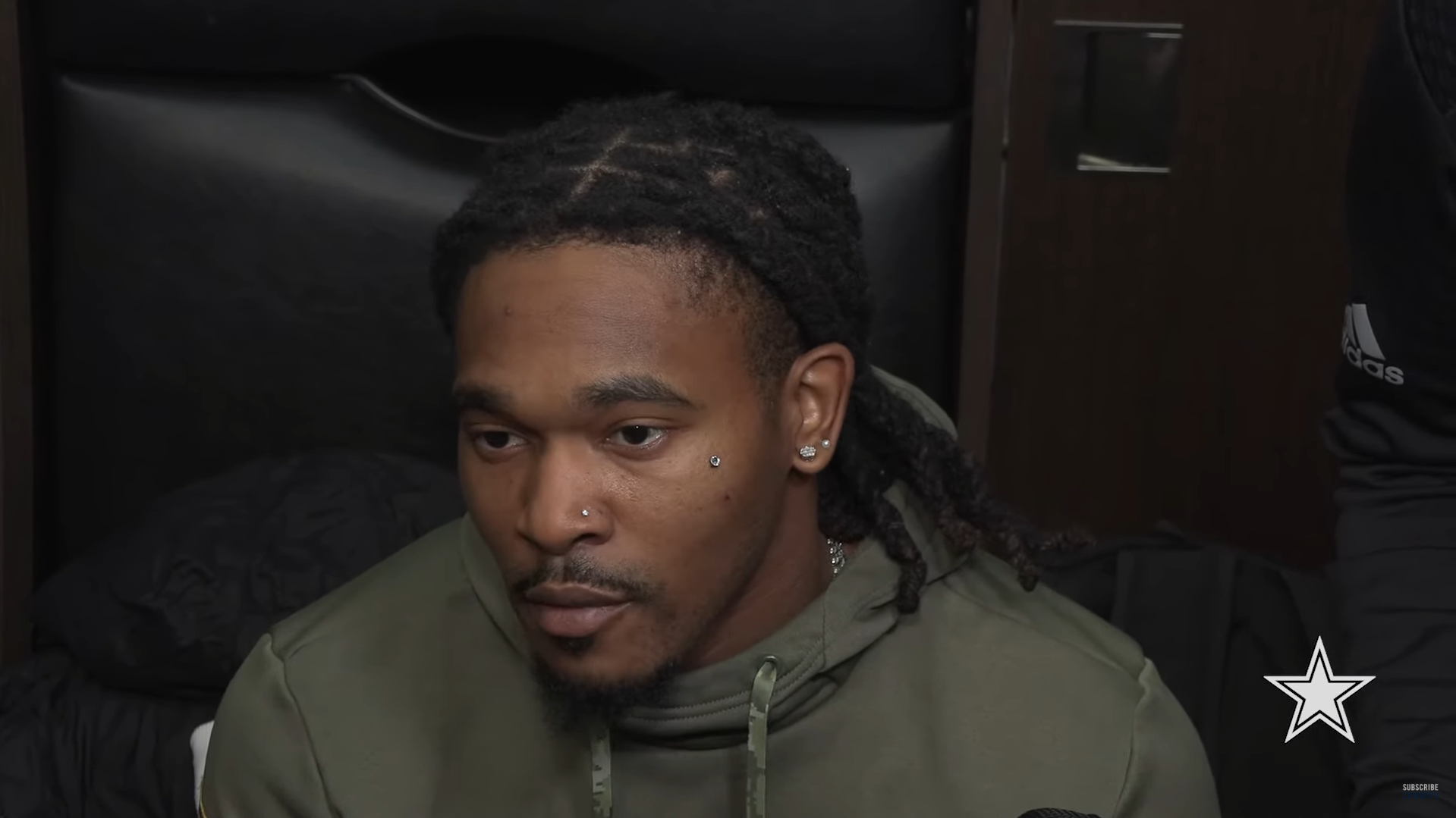 Dallas Cowboys running back Rico Dowdle talks to reporters ahead of Week 15 against the Carolina Panthers.