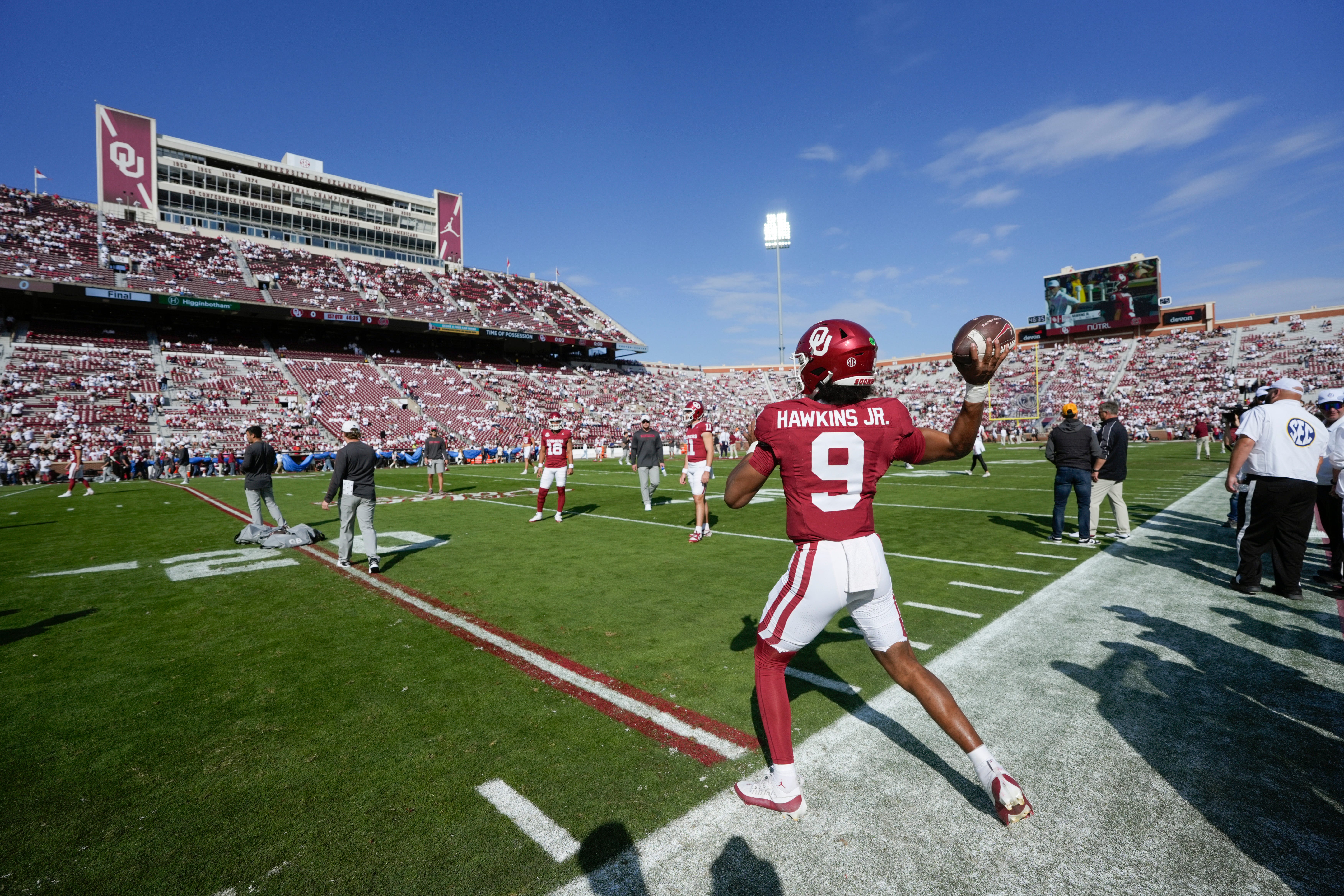 Oklahoma Sooners quarterback Michael Hawkins
