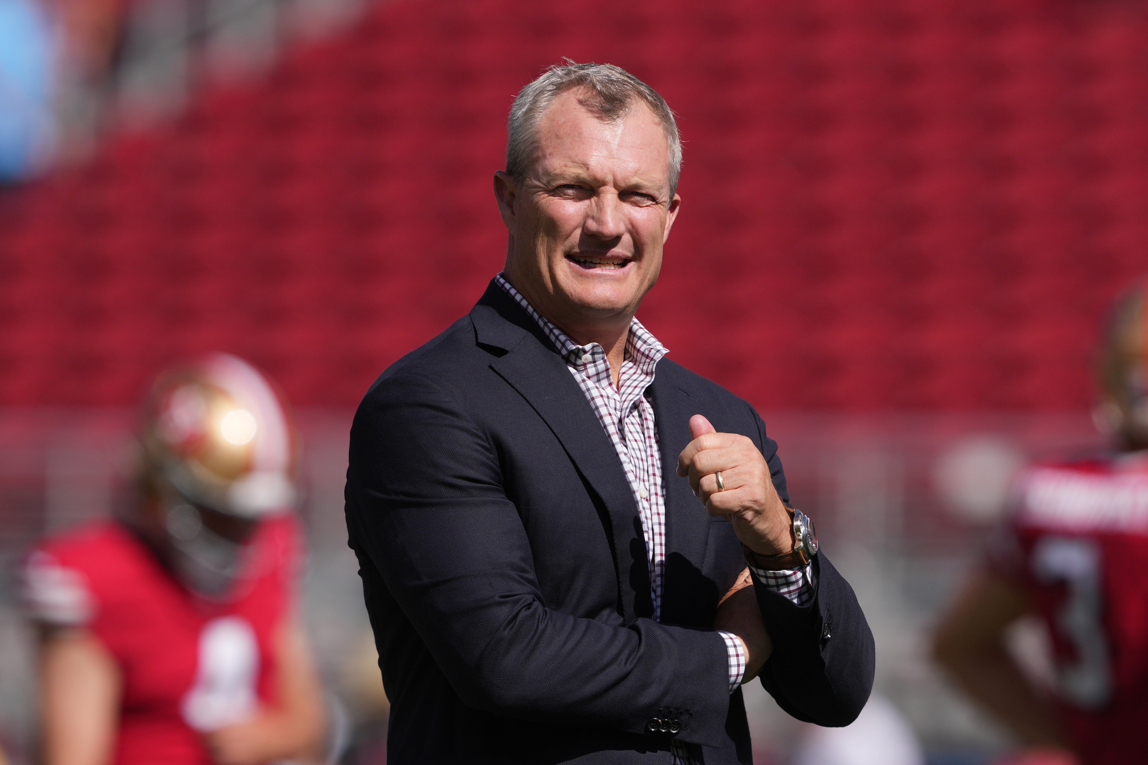 San Francisco 49ers general manager John Lynch before the game against the Arizona Cardinals at Levi's Stadium.