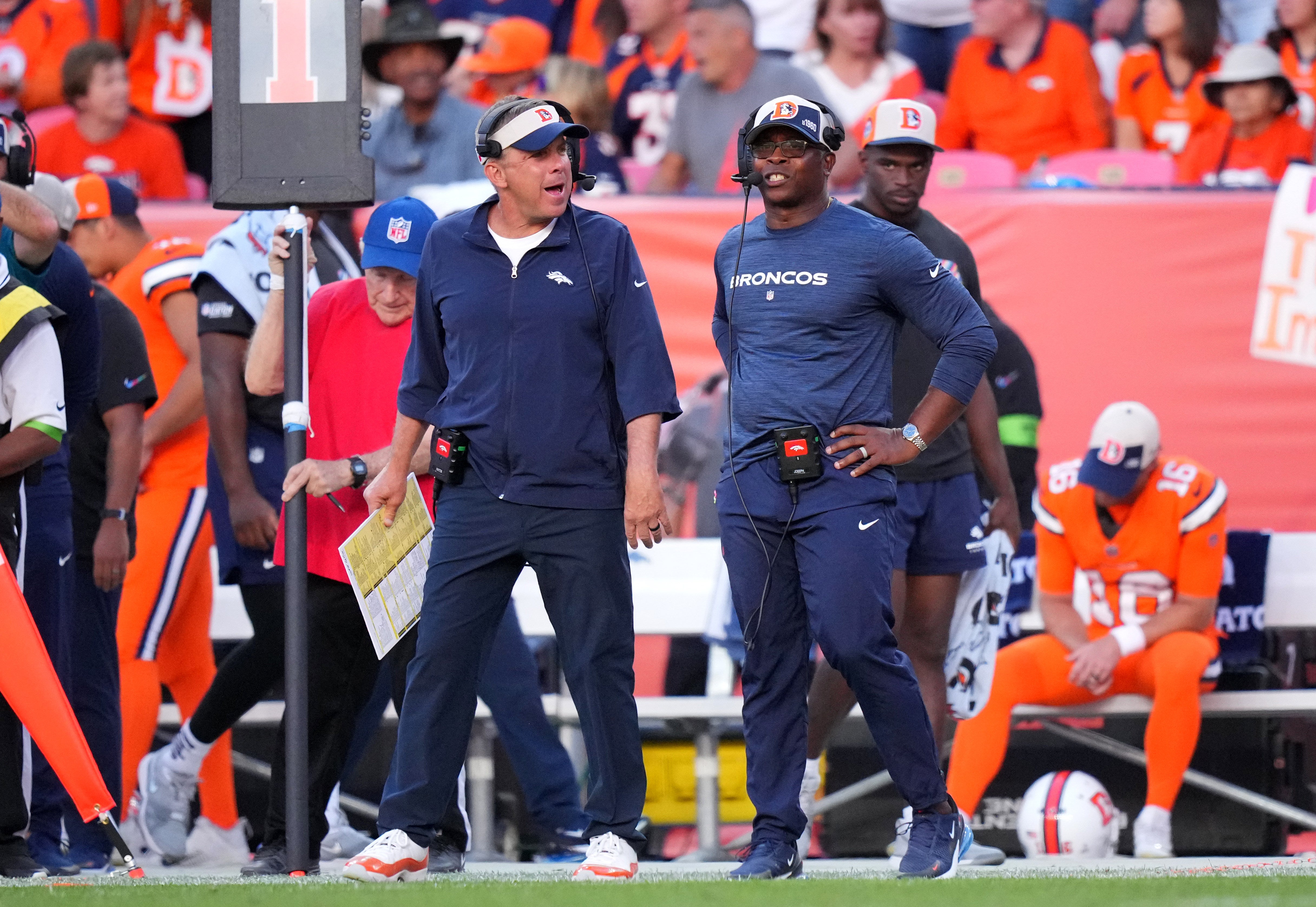 Denver Broncos defensive coordinator Vance Joseph