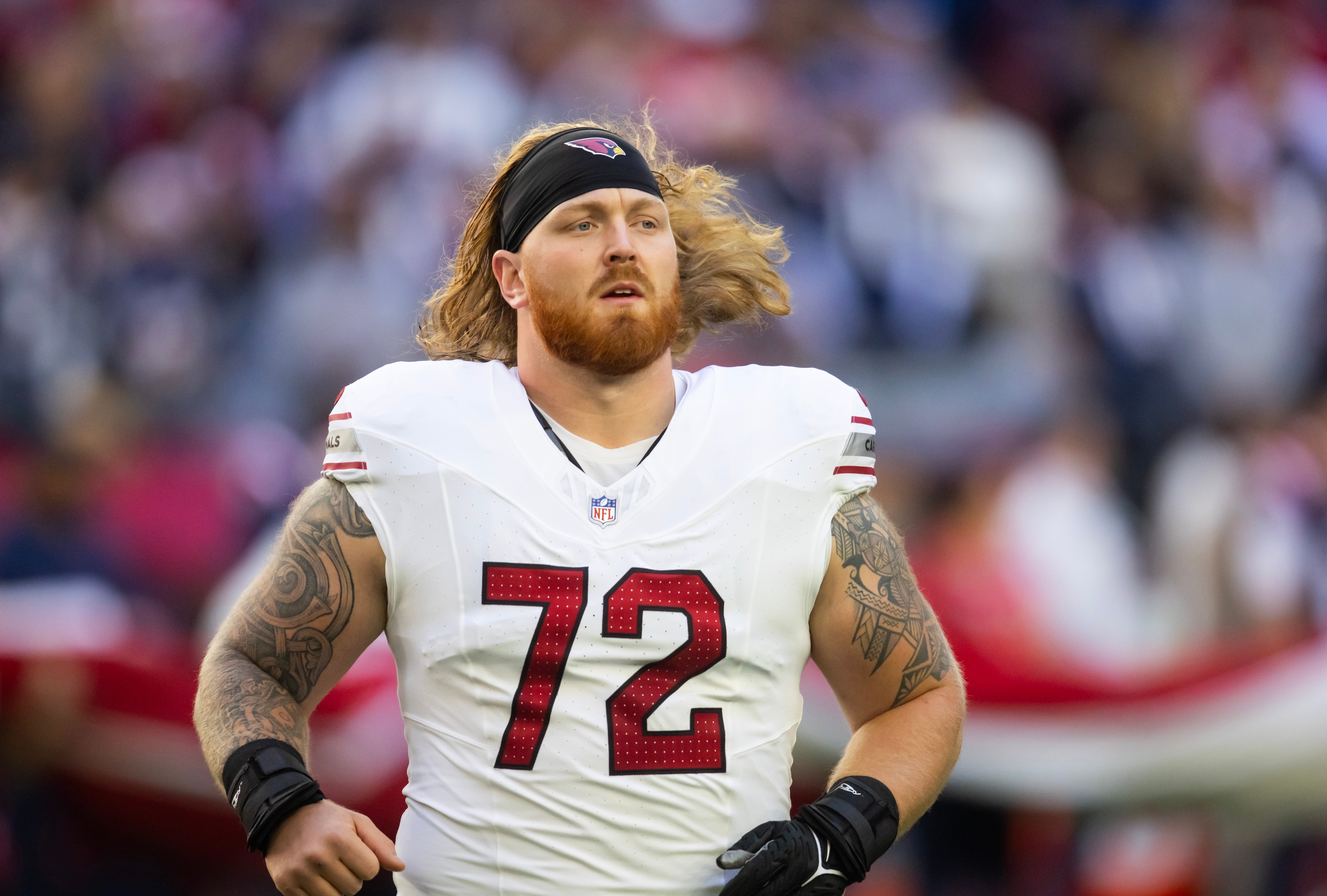 Arizona Cardinals guard Hjalte Froholdt (72) against the New England Patriots at State Farm Stadium.