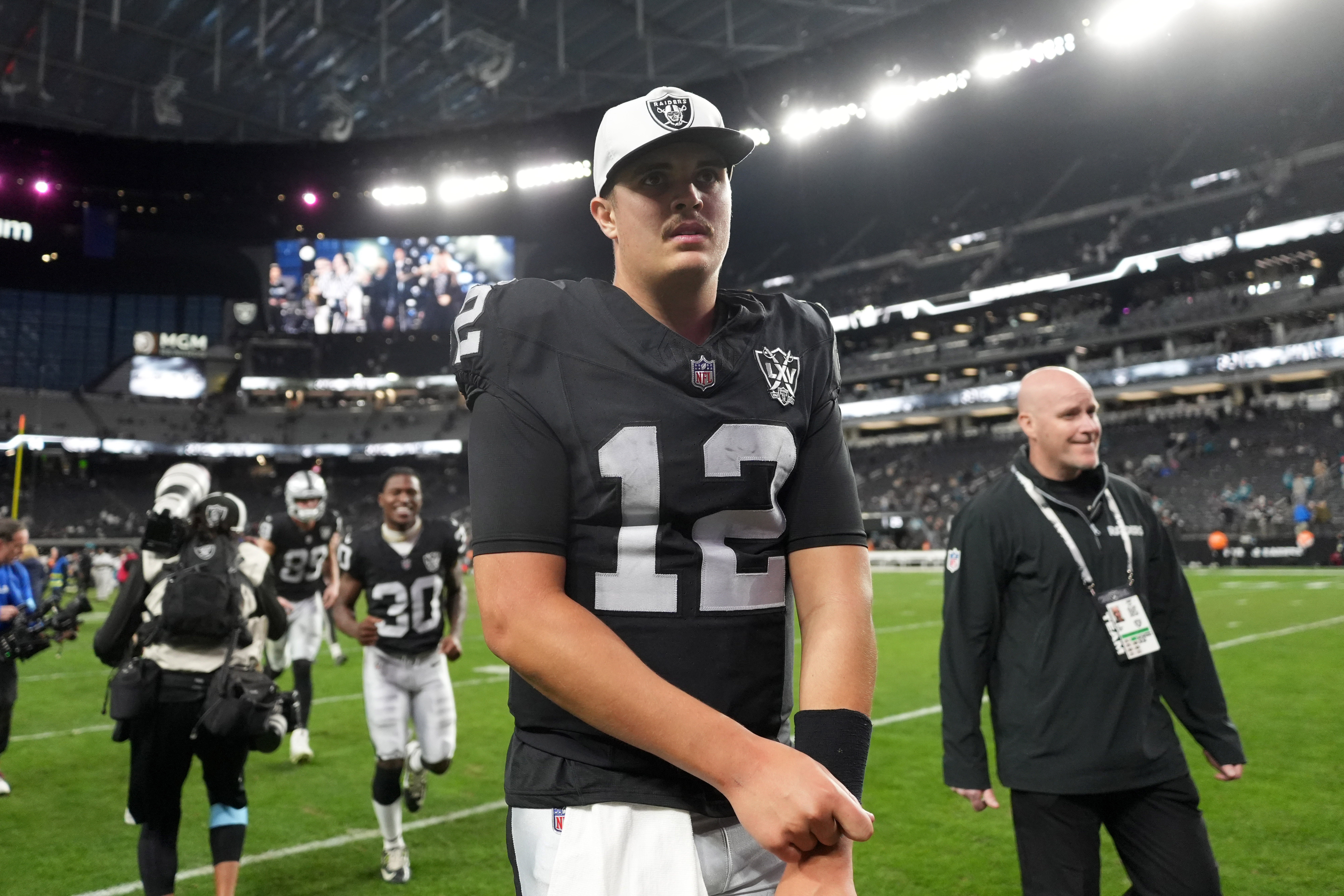 Las Vegas Raiders quarterback Aidan O'Connell