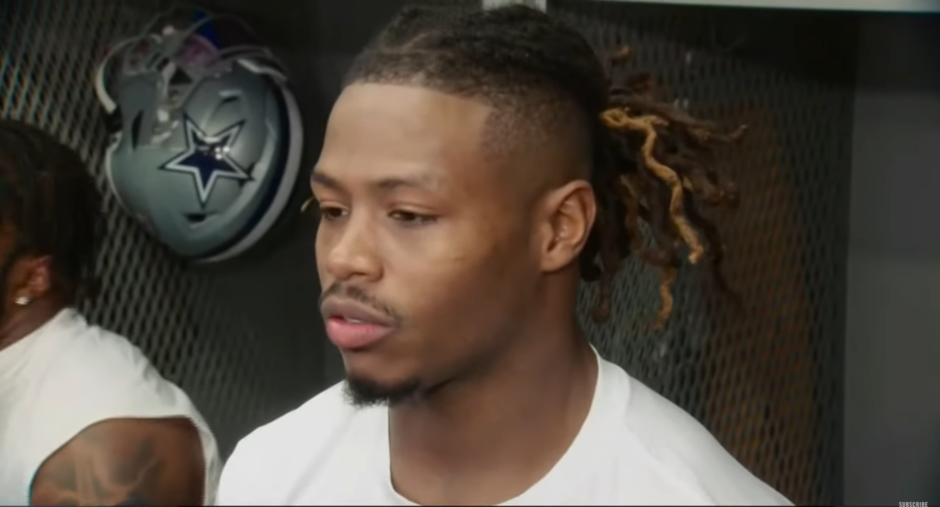 Dallas Cowboys WR KaVontae Turpin talks to reporters postgame following loss to Eagles.