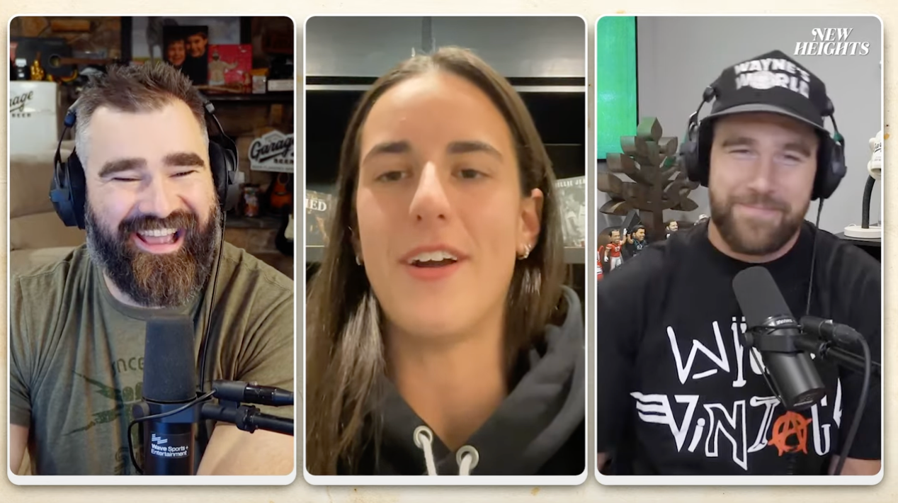 Travis Kelce and Caitlin Clark talk about Taylor Swift's Eras Tour shows in Indianapolis