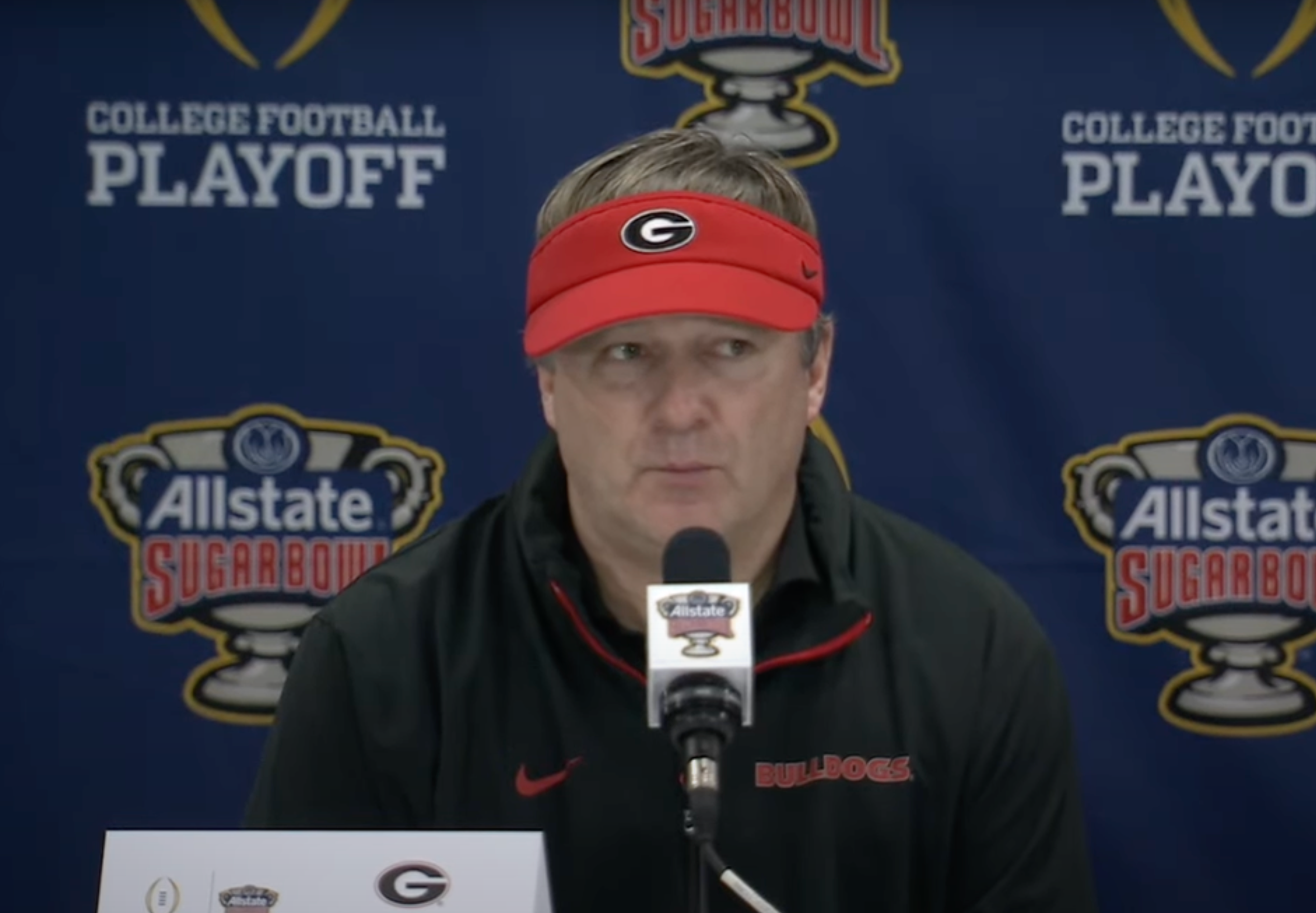 Georgia Football Head Coach Kirby Smart following Sugar Bowl loss to Notre Dame