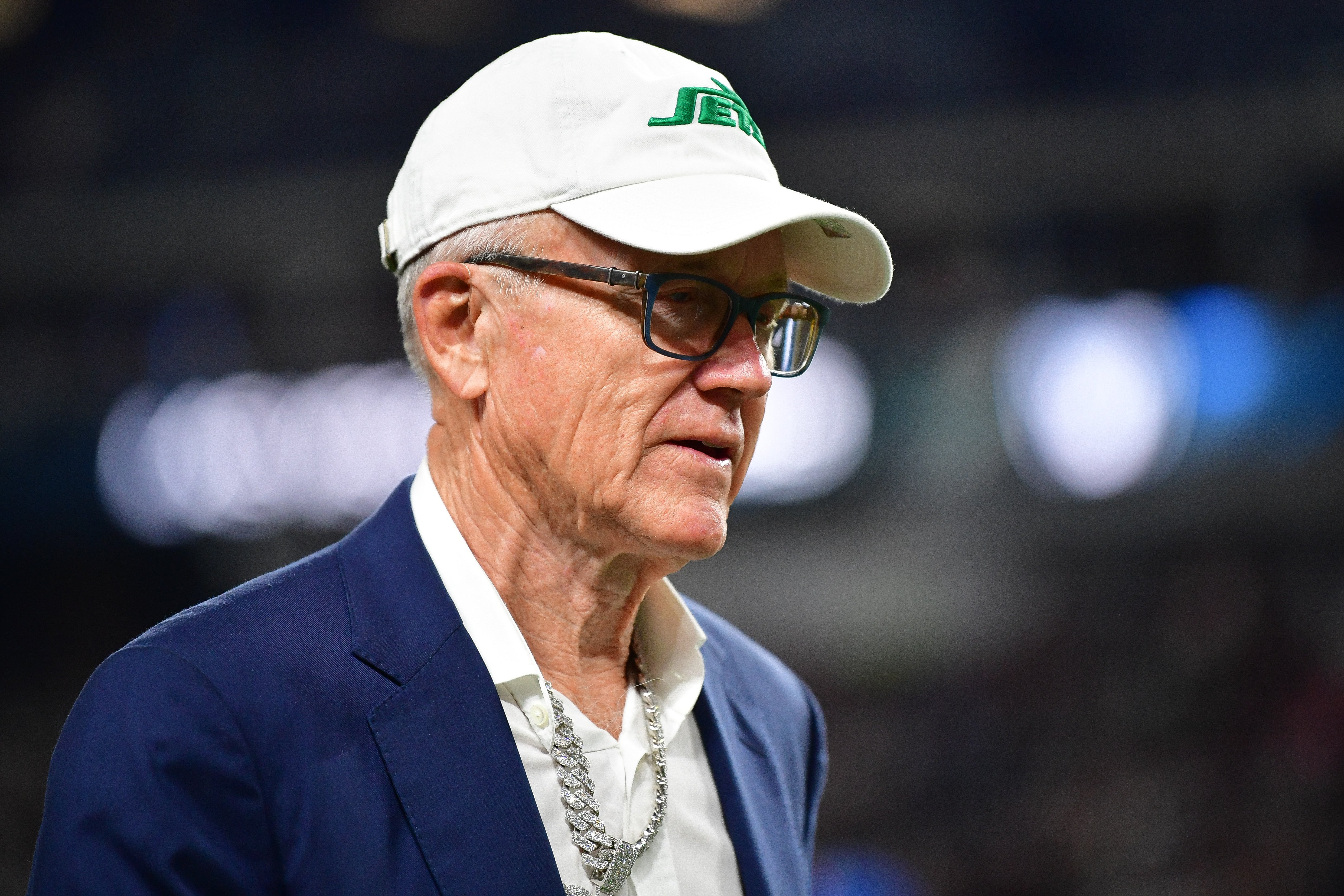 New York Jets owner Woody Johnson in attendance at Allegiant Stadium.