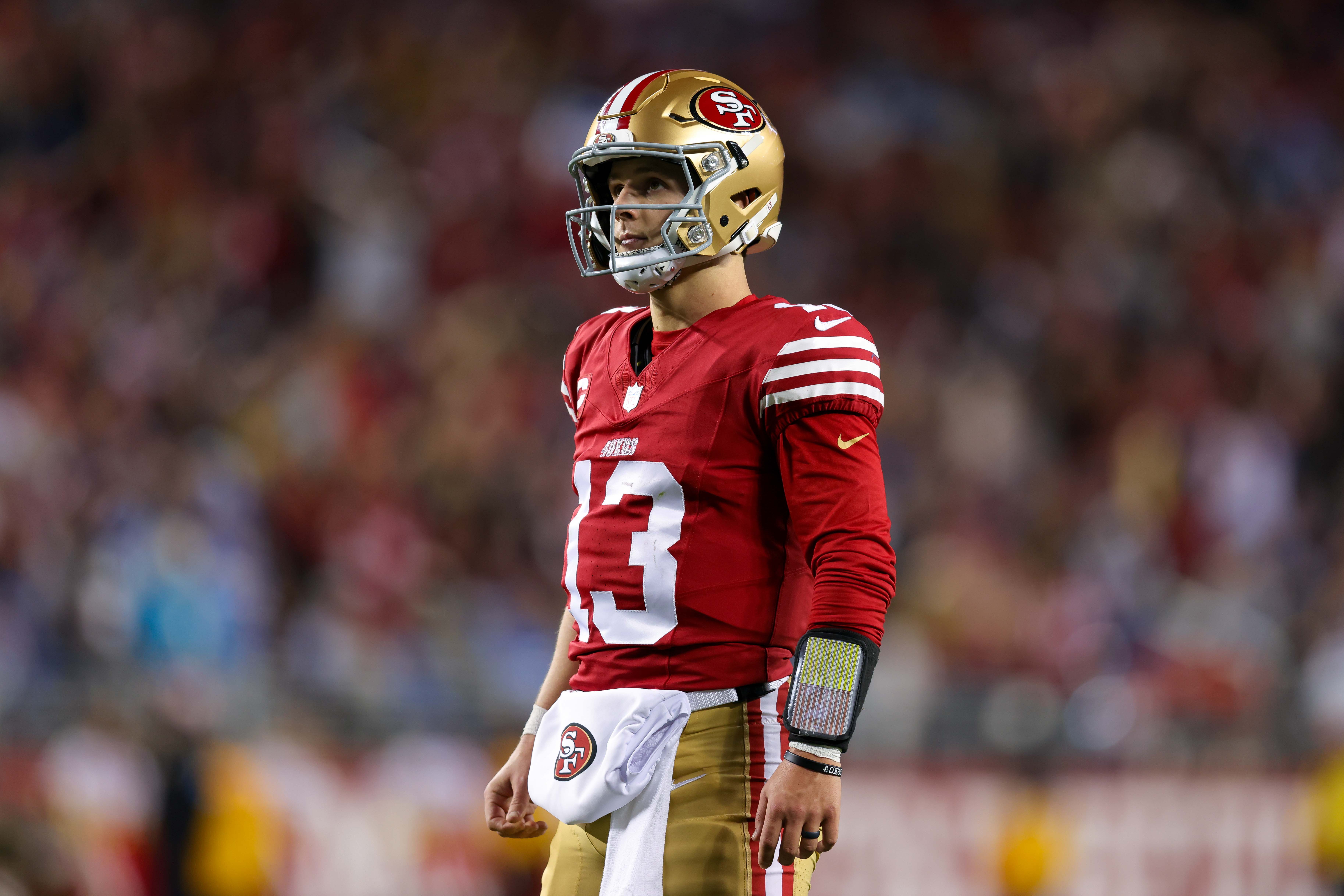 San Francisco 49ers quarterback Brock Purdy (13) during the game against the Detroit Lions at Levi's Stadium.
