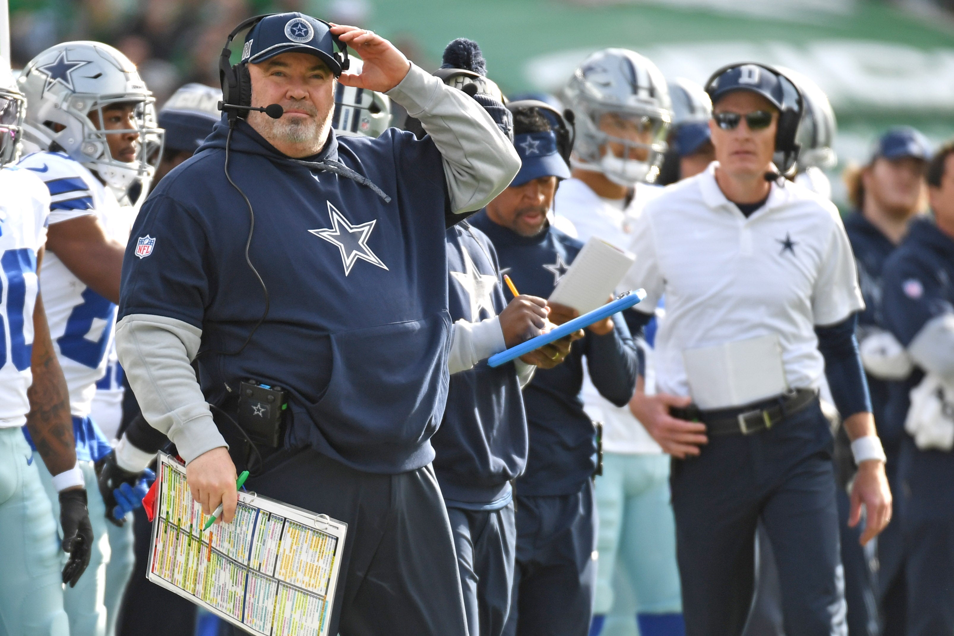 Dallas Cowboys head coach Mike McCarthy on the sidelines against the Philadelphia Eagles at Lincoln Financial Field.