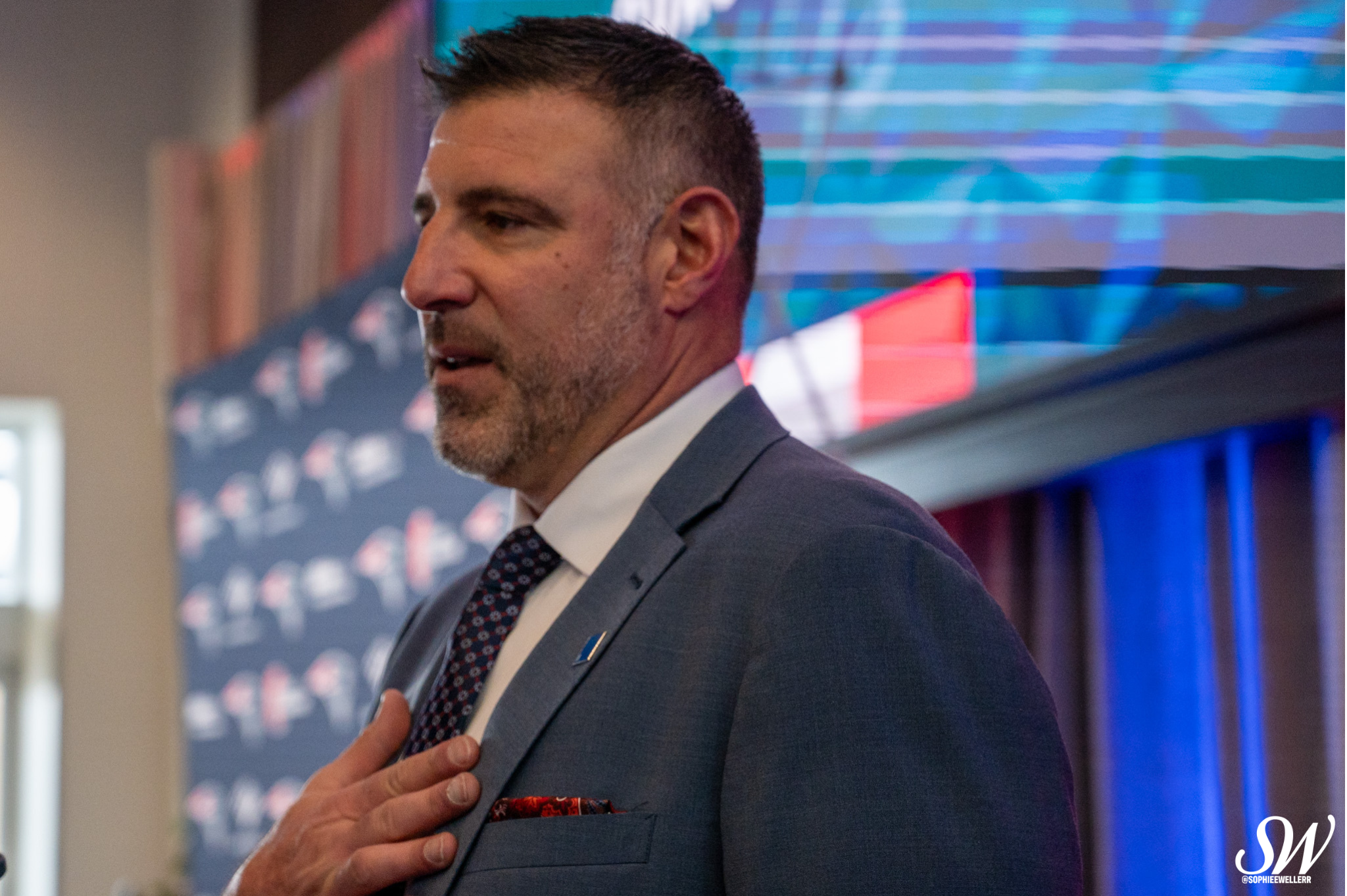 New England Patriots head coach Mike Vrabel's Introductory Press Conference at Gillette Stadium