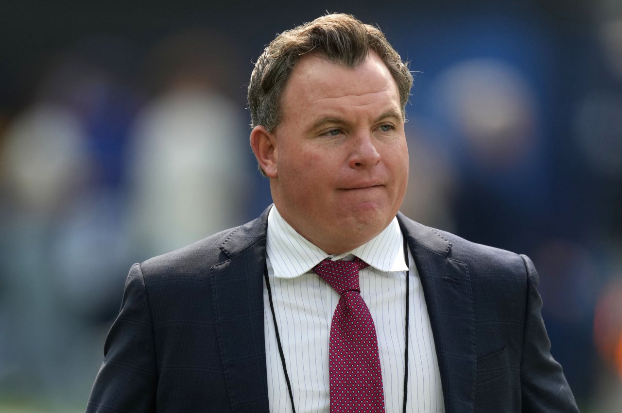 Sep 29, 2024; Inglewood, California, USA; Kansas City Chiefs assistant general manager Mike Borgonzi during the game between the Kansas City Chiefs and the Los Angeles Chargers at SoFi Stadium.