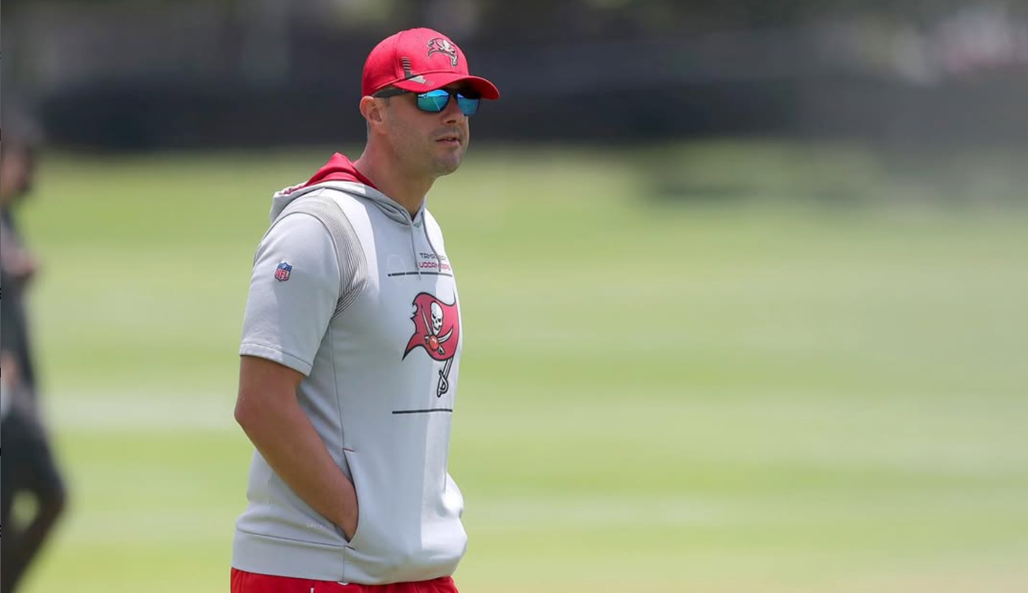 John Spytek at Bucs practice.