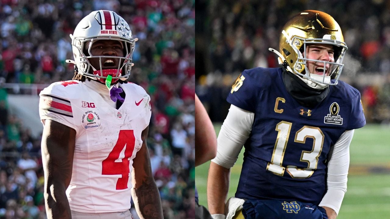 Jeremiah Smith (WR, Ohio State) and Riley Leonard (QB, Notre Dame)