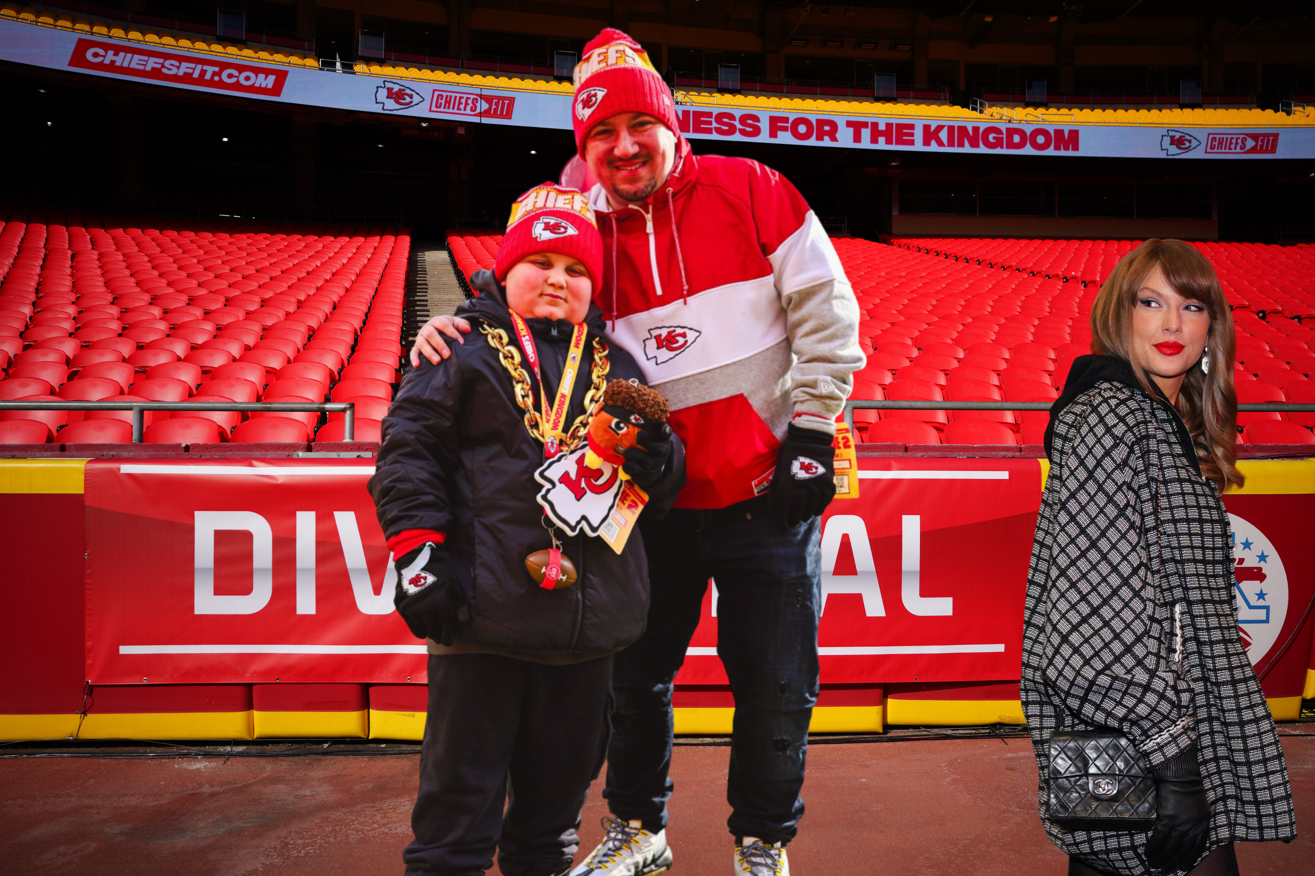 The Rizzler is at the Kansas City Chiefs' Divisional Round game against the Houston Texans on Saturday, Jan. 18, 2025