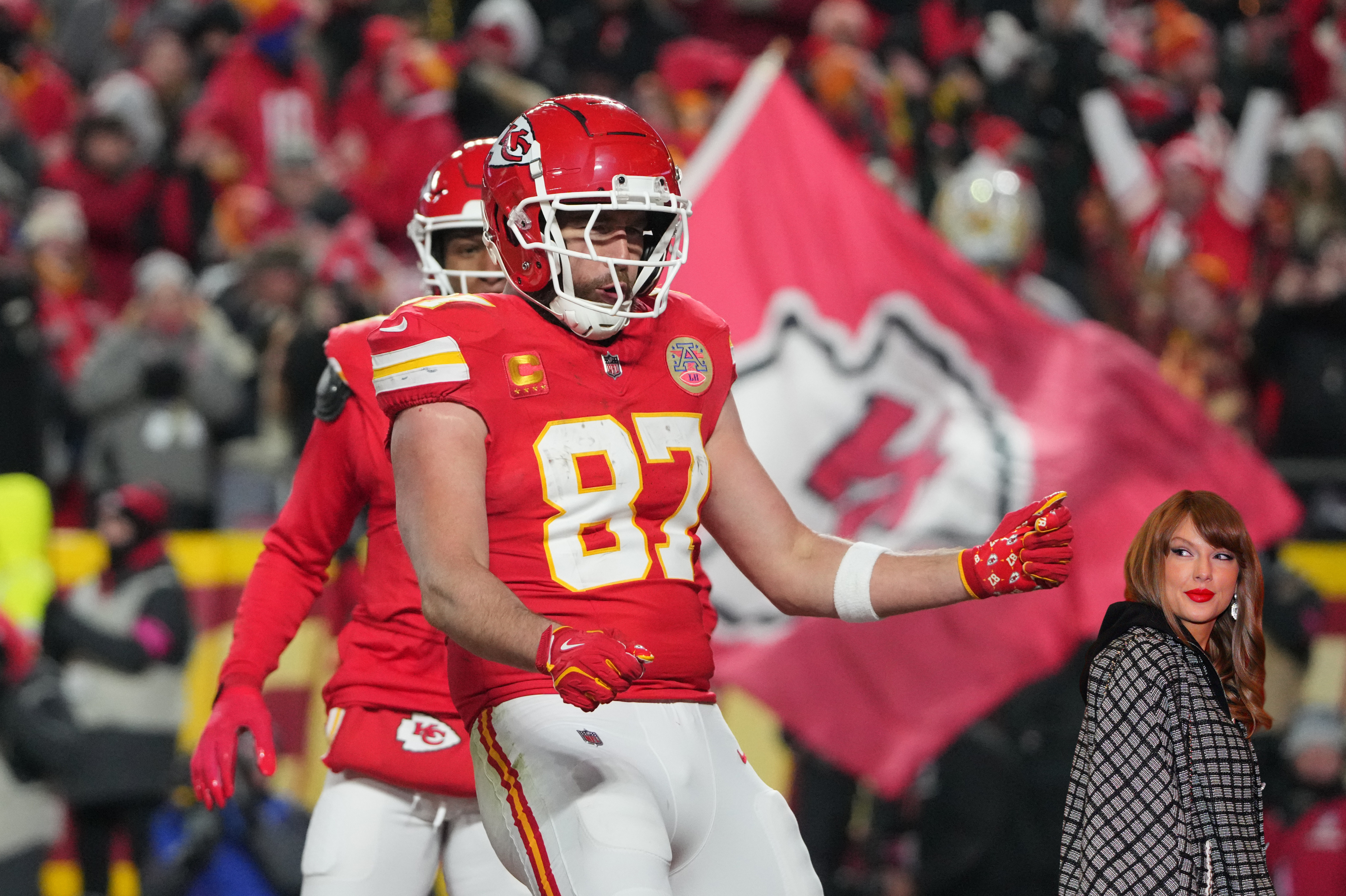 Travis Kelce repeats epic Taylor Swift quote after strong performance in divisional round win over Texans