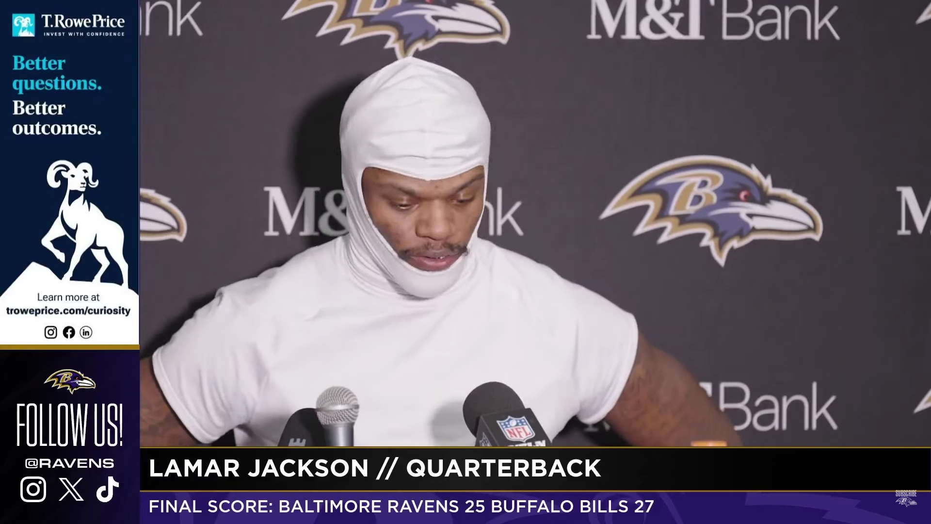 Baltimore Ravens quarterback Lamar Jackson
