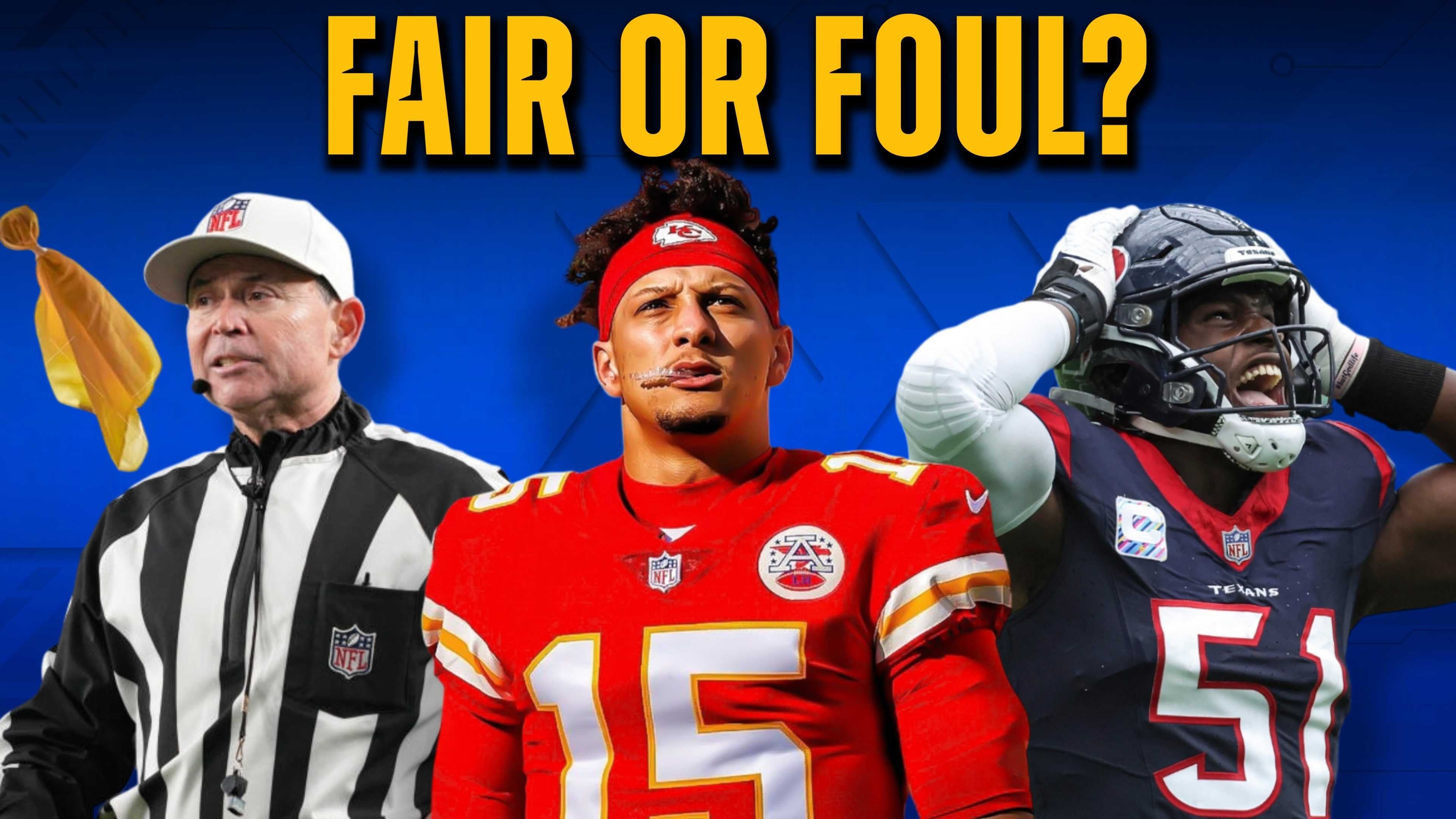 Referee, Patrick Mahomes, Will Anderson Jr.