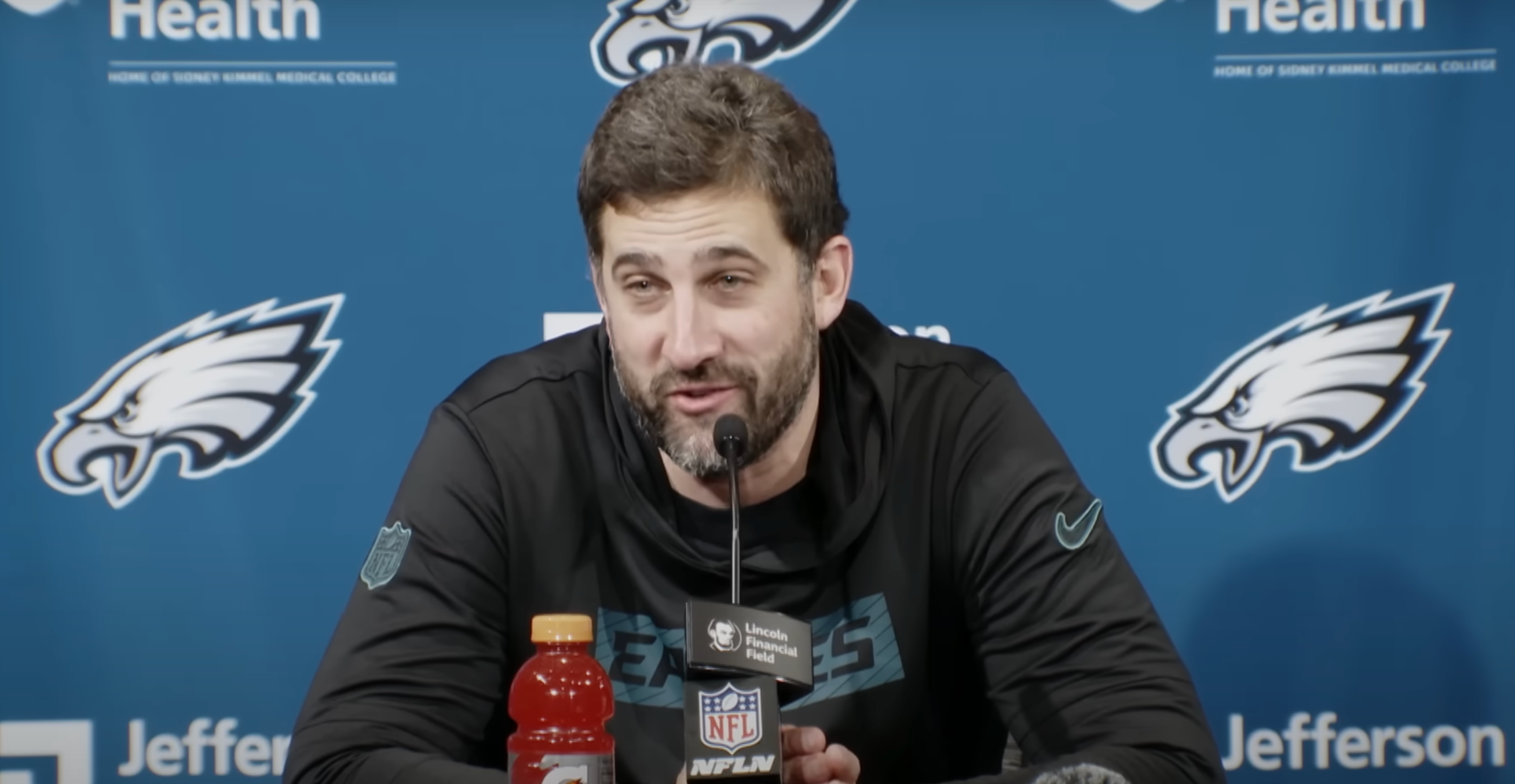 Eagles head coach Nick Sirianni speaks to media ahead of NFC Championship vs. Commanders