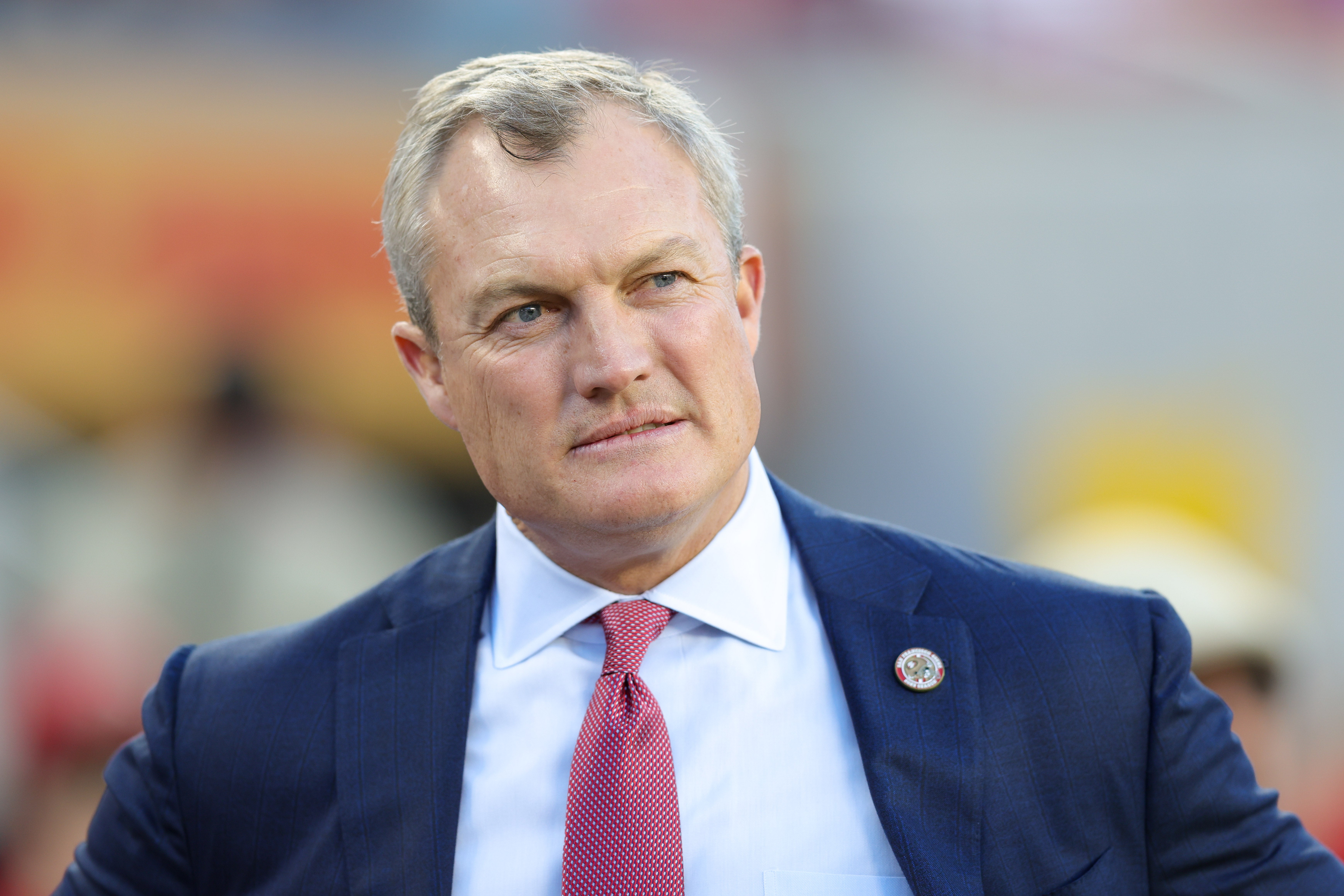 San Francisco 49ers general Manager John Lynch before the game against the Detroit Lions at Levi's Stadium.
