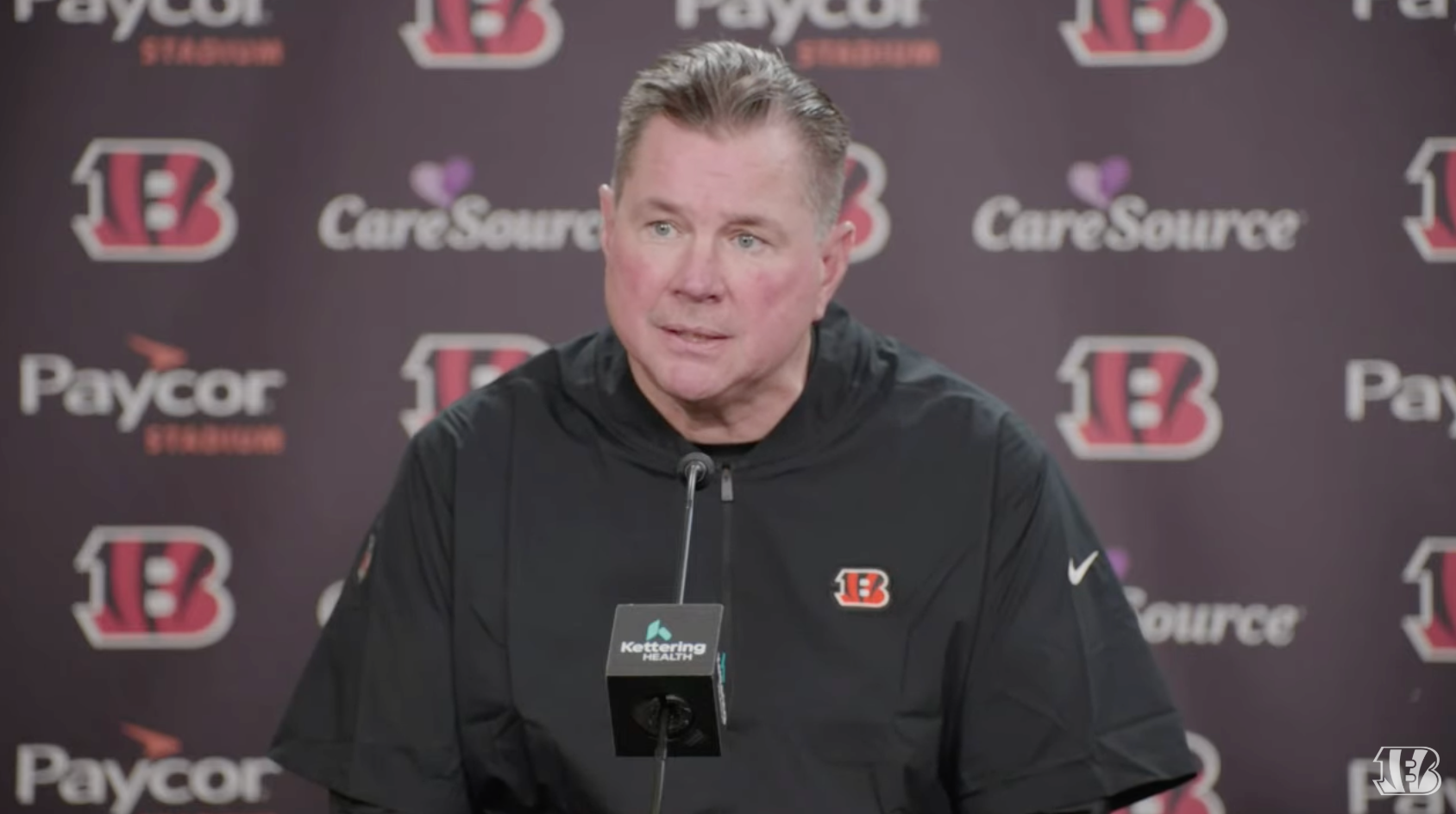 Cincinnati Bengals defensive coordinator Al Golden talks to reporters during his introductory press conference on January 27, 2025.