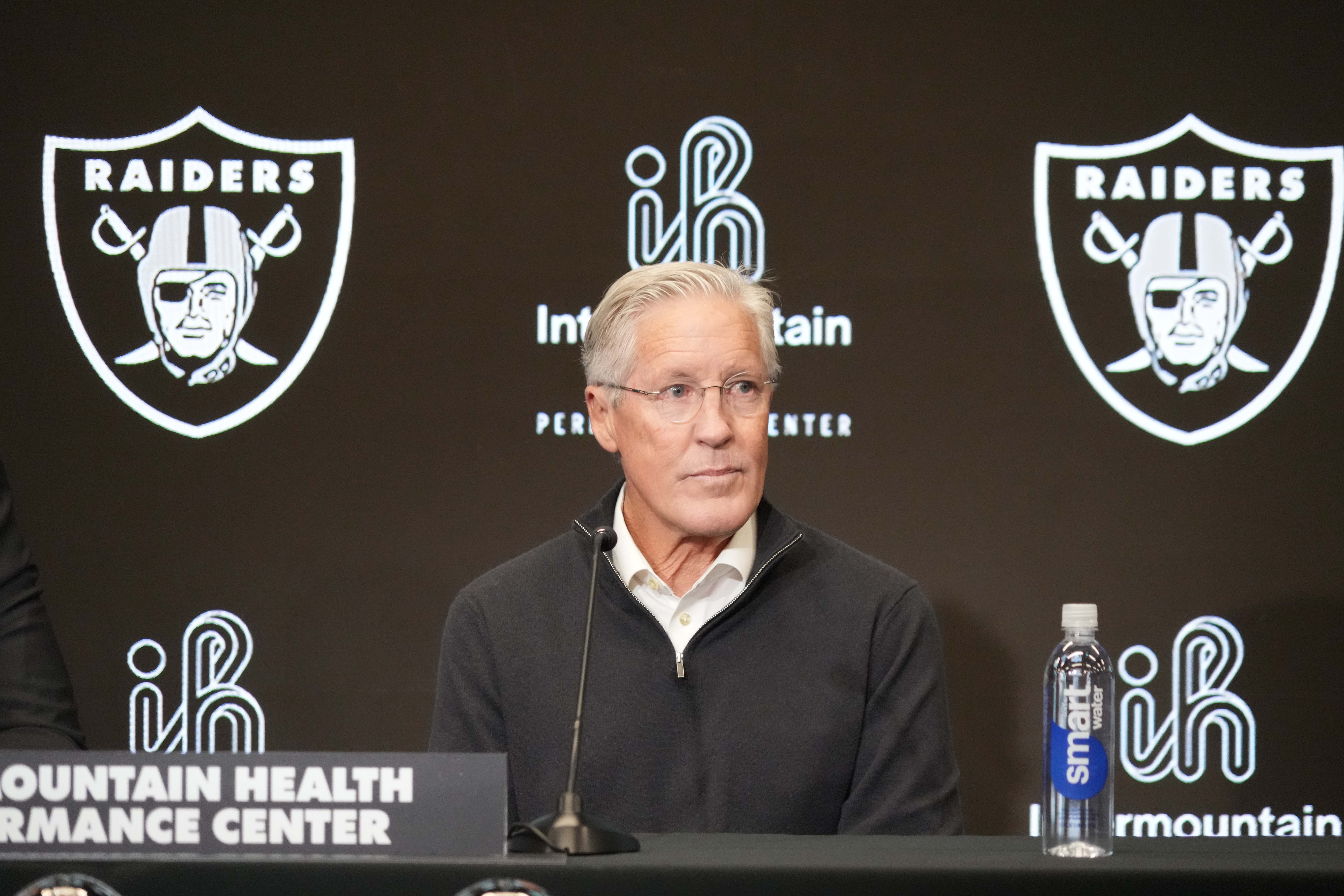 Las Vegas Raiders head coach Pete Carroll