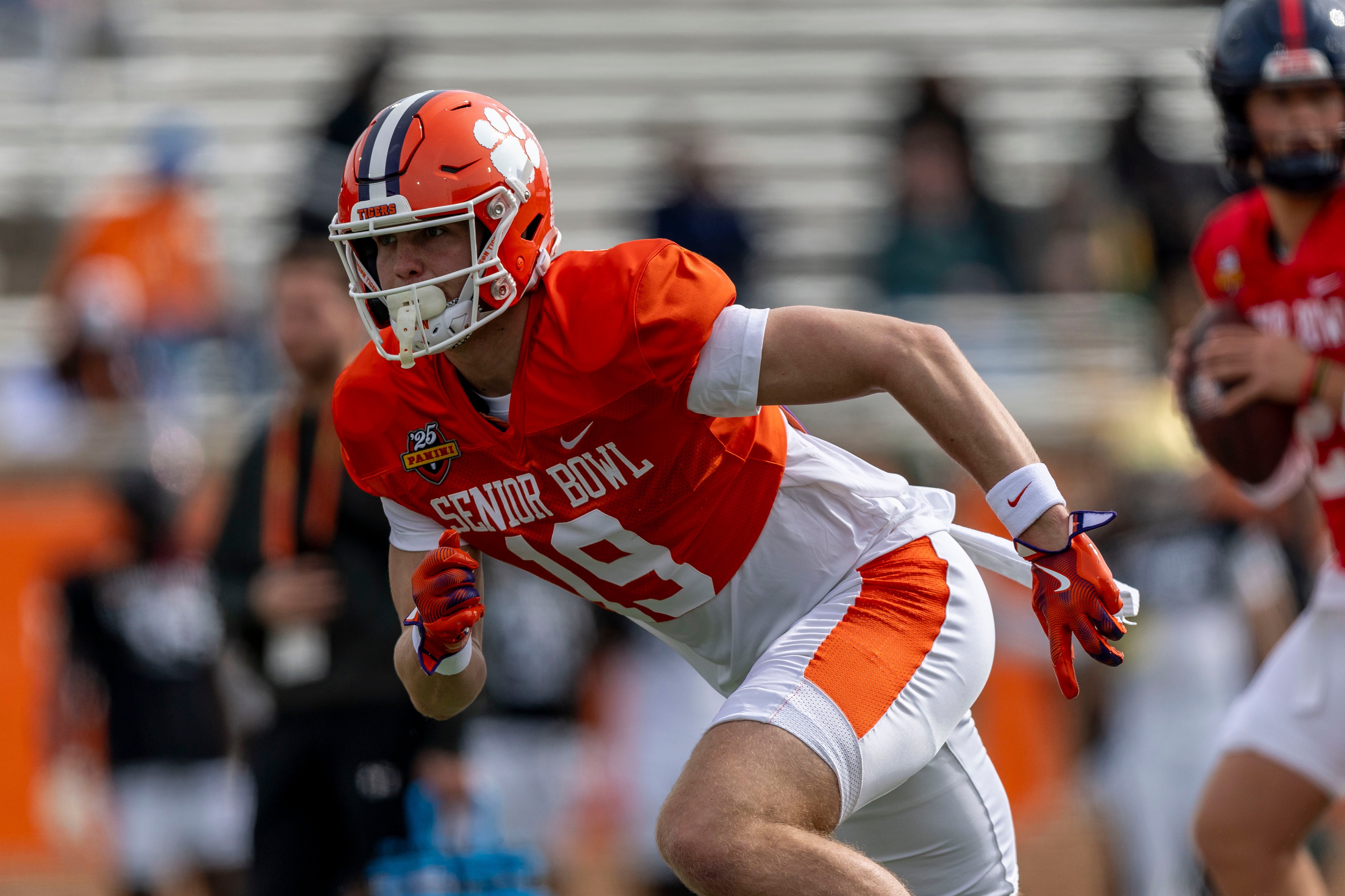 Jake Briningstool, TE Clemson at the Senior Bowl