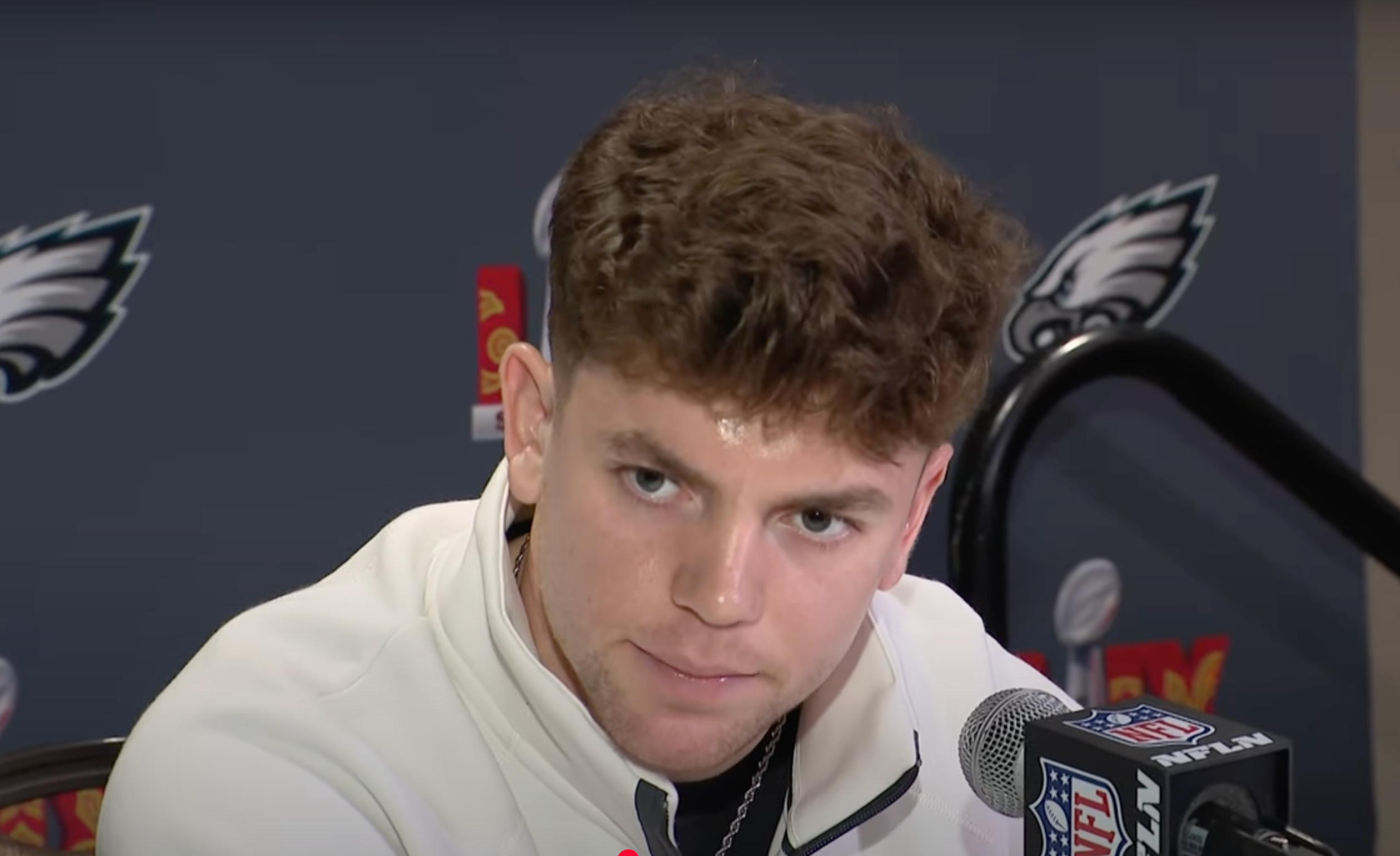 Philadelphia Eagles rookie DB Cooper DeJean speaks to media ahead of Super Bowl LIX