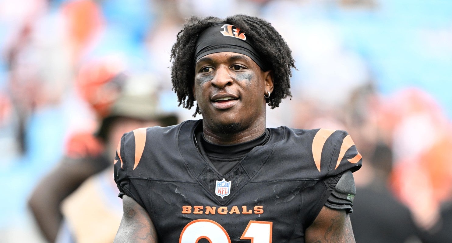 Sep 29, 2024; Charlotte, North Carolina, USA; Cincinnati Bengals cornerback Mike Hilton (21) comes off the field after the game at Bank of America Stadium.