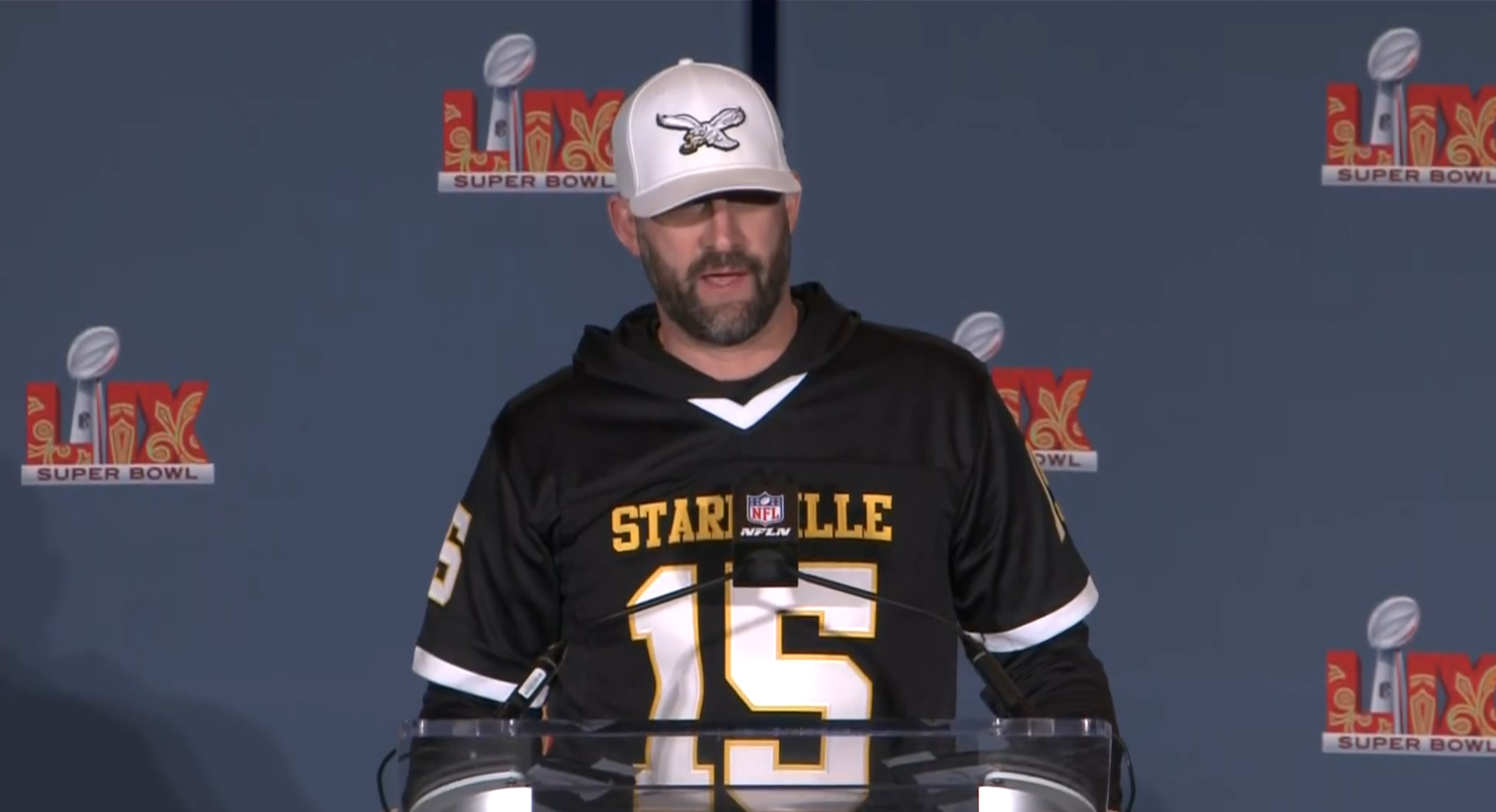 Eagles HC Nick Sirianni addresses the media the morning after Super Bowl LIX win.