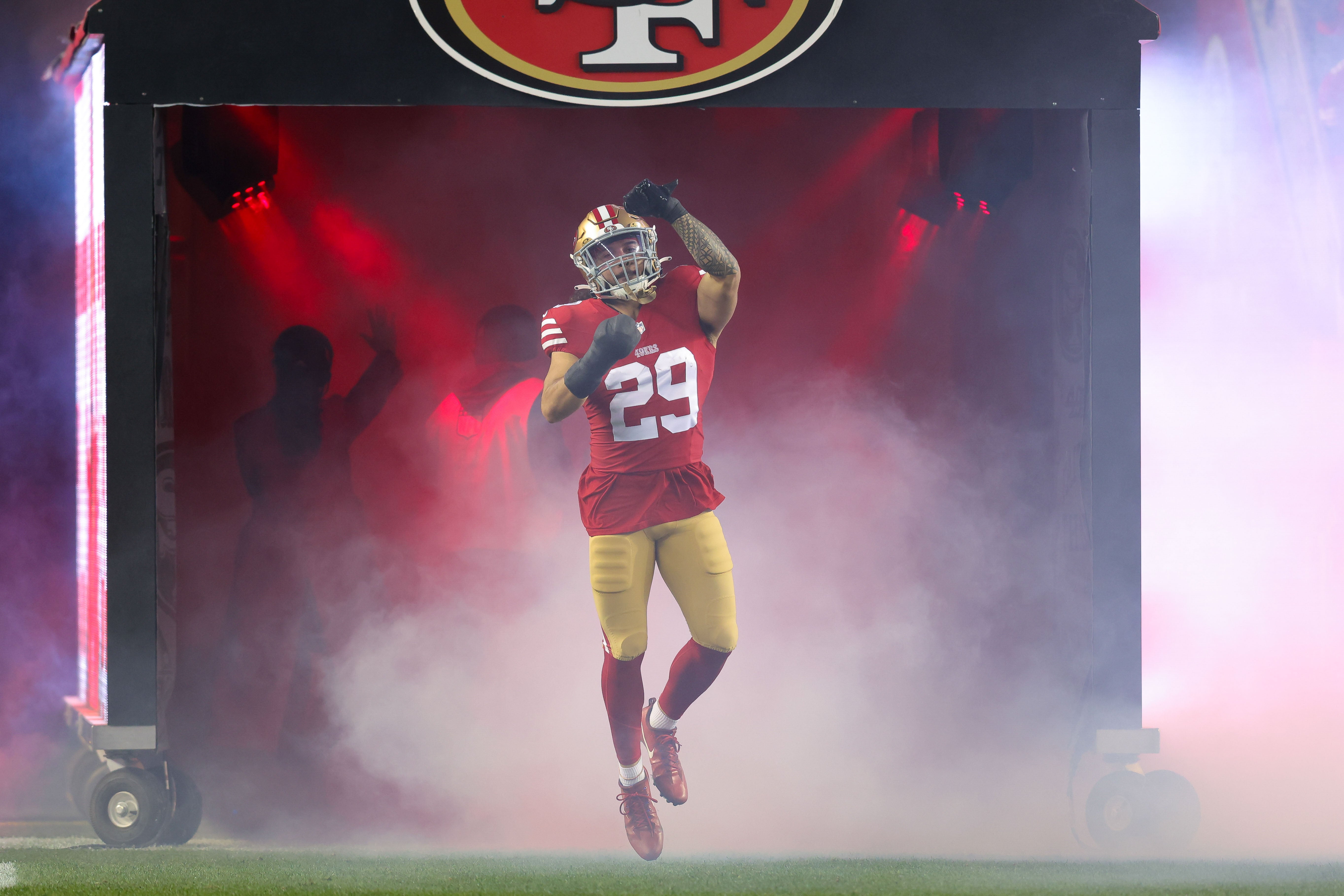 San Francisco 49ers safety Talanoa Hufanga (29) during the game against the Detroit Lions at Levi's Stadium.