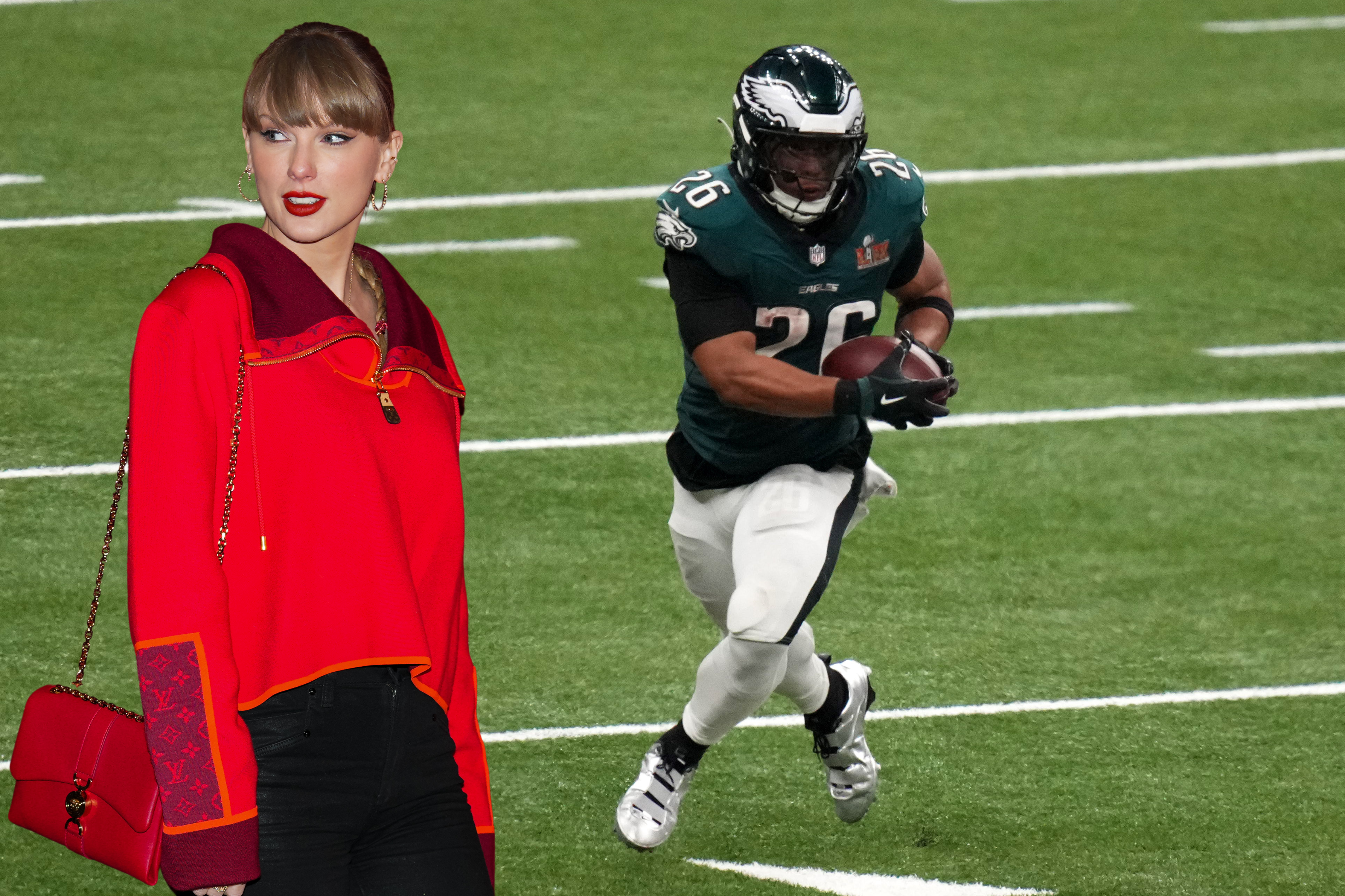 Saquon Barkley defends Taylor Swift after she was booed during Super Bowl LIX.