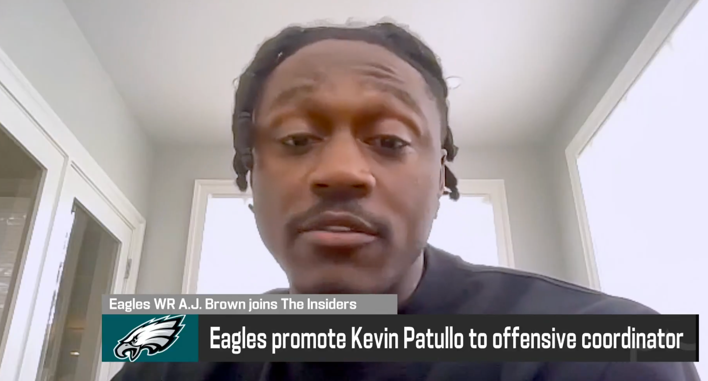 Philadelphia Eagles wide receiver A.J. Brown speaks on new offensive coordinator Kevin Patullo.