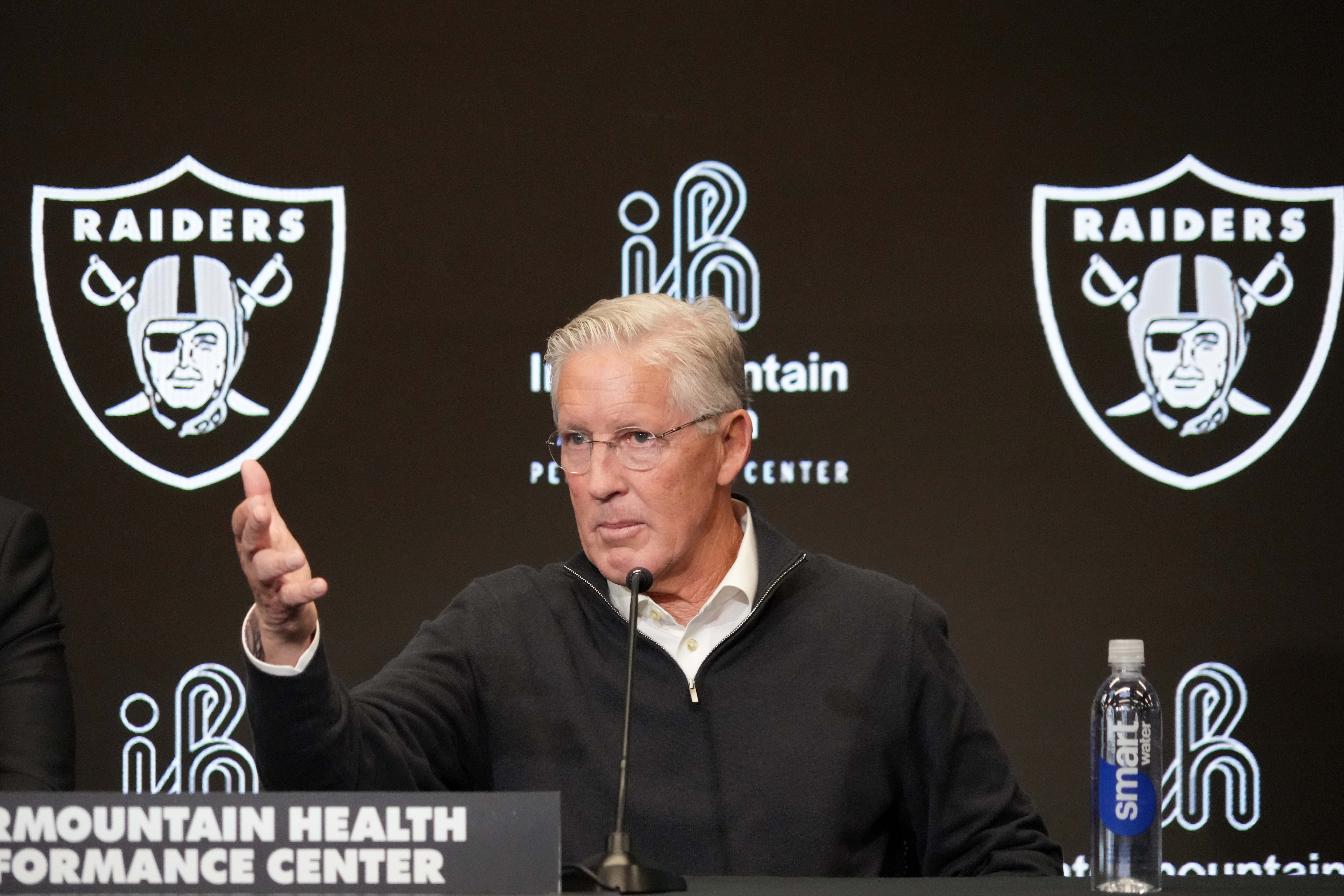 Las Vegas Raiders head coach Pete Carroll