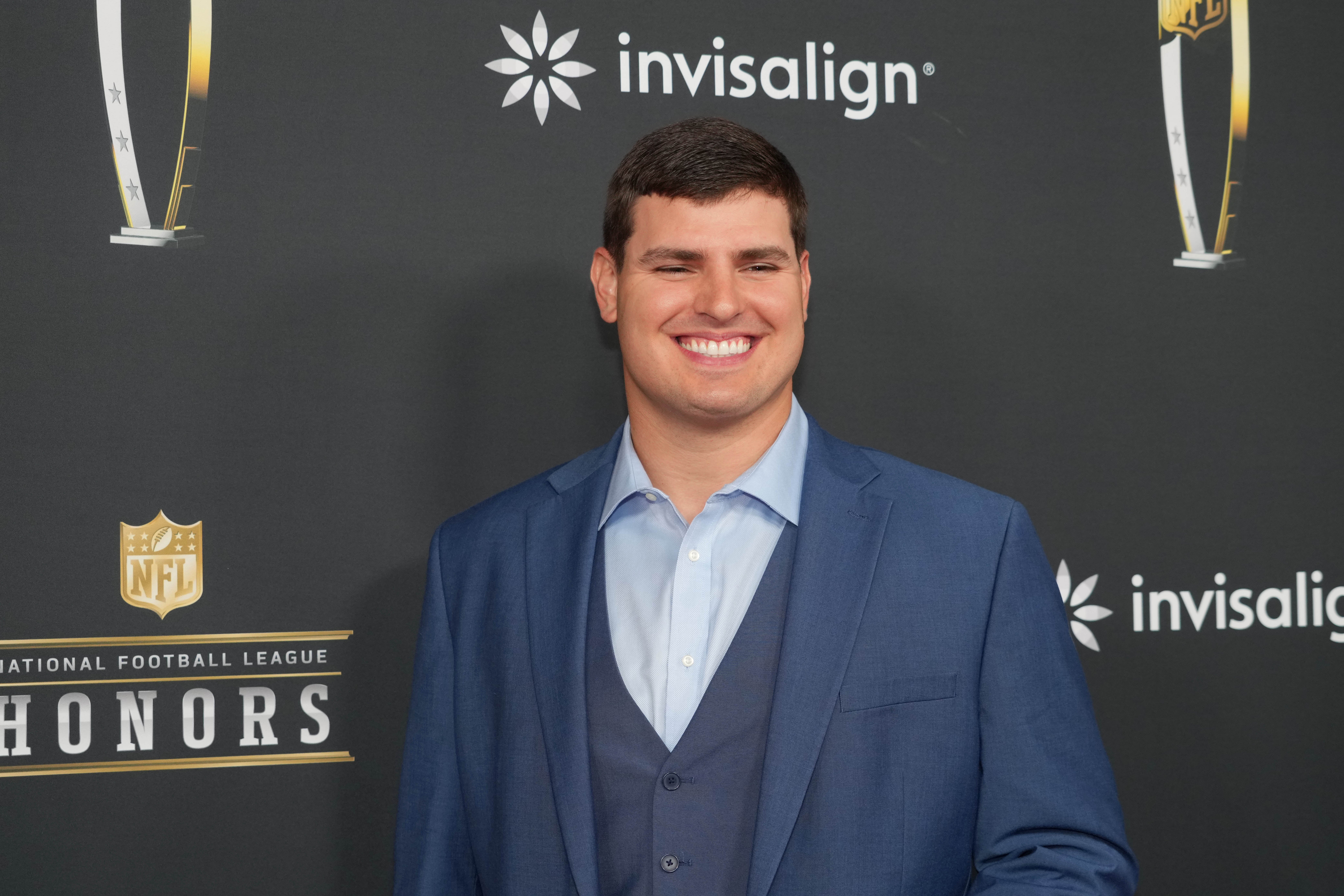 Feb 6, 2025; New Orleans, LA, USA; Trey Hendrickson on the red carpet before Super Bowl LIX NFL Honors at Saenger Theatre.